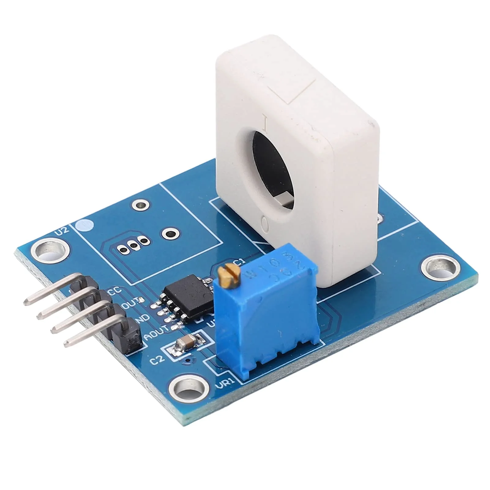 Deror Hall Current Sensor DC 5V Hall Current Detection Sensor Module 35A Short Circuit Overcurrent Protection Detector WCS1800