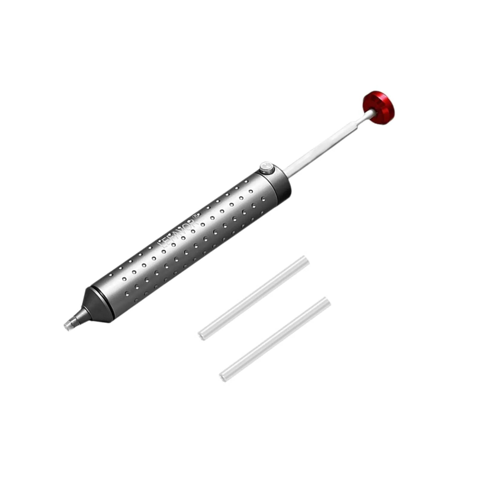 Desoldering Pump, Desoldering Tool, Super Suction Soldering Suction, Soldering Vacuum Soldering Remover Tool, Soldering Desoldering Vacuum, with 1 Silicone Nozzles Desoldering Suction Pump (218 mm) 218mm