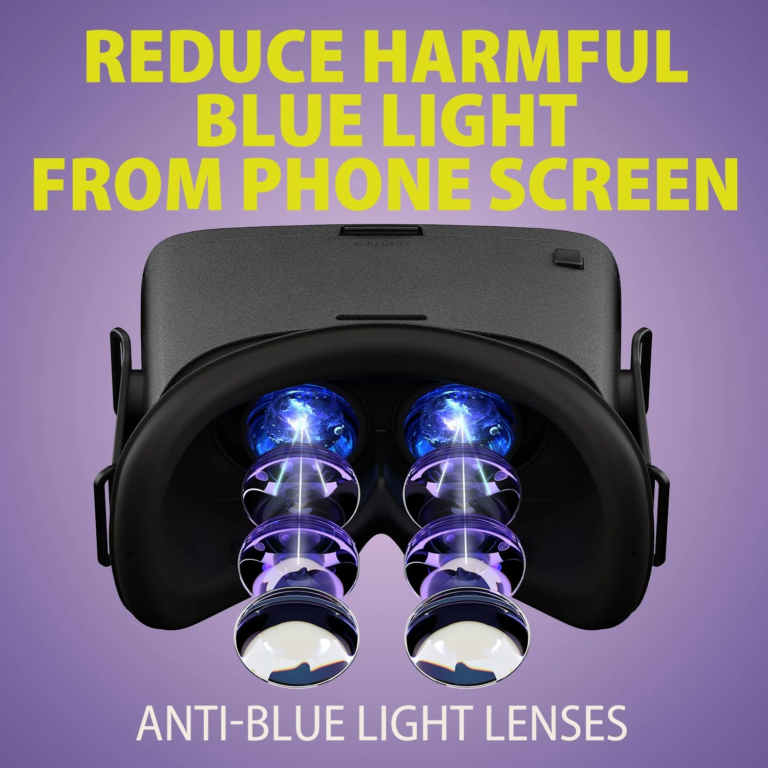 DESTEK V5 VR Headset for Phone with Controller, Anti-Blue Eyes Protected HD Lenses, 110° FOV Virtual Reality Headsets VR Goggles for iPhone 15/14/13/12/11, Samsung, Android - Black - Image 3
