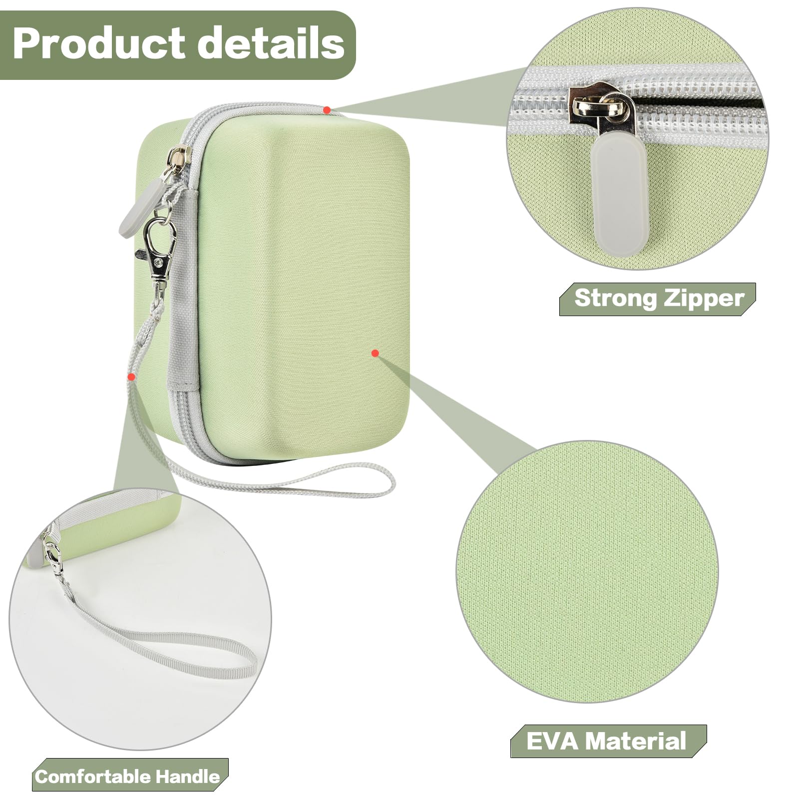 Digital Camera Case Compatible with KODAK EKTAR H35 H35N Half Frame Film Camera, Storage Holder Organizer for Kodak Ultra F9 M35 M38 Paper Shoot Camera, 35mm Film Rolls (Box Only) - Green - Image 4