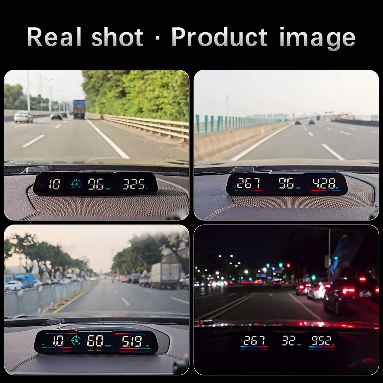 Digital GPS Speedometer Universal Head Up Display for Car Large LCD Display HUD Gauge with MPH Speed Fatigued Driving Alert Overspeed Alarm Trip Meter for All Vehicle (G19) G19 - Image 8