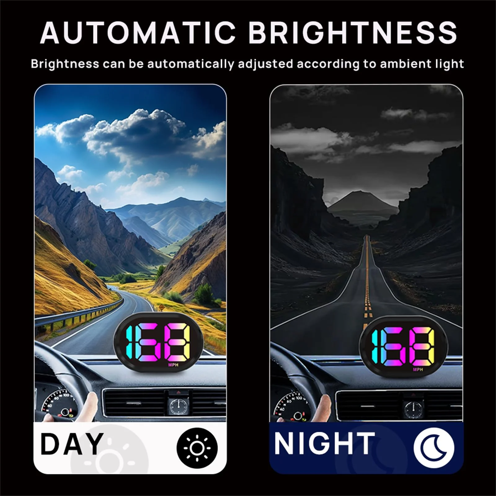 Digital Speedometer for Car,GPS Speedometer for Car,HUD Speedometer MPH,GPS Speedometer mph,USB Connect Plug and Play - Image 5