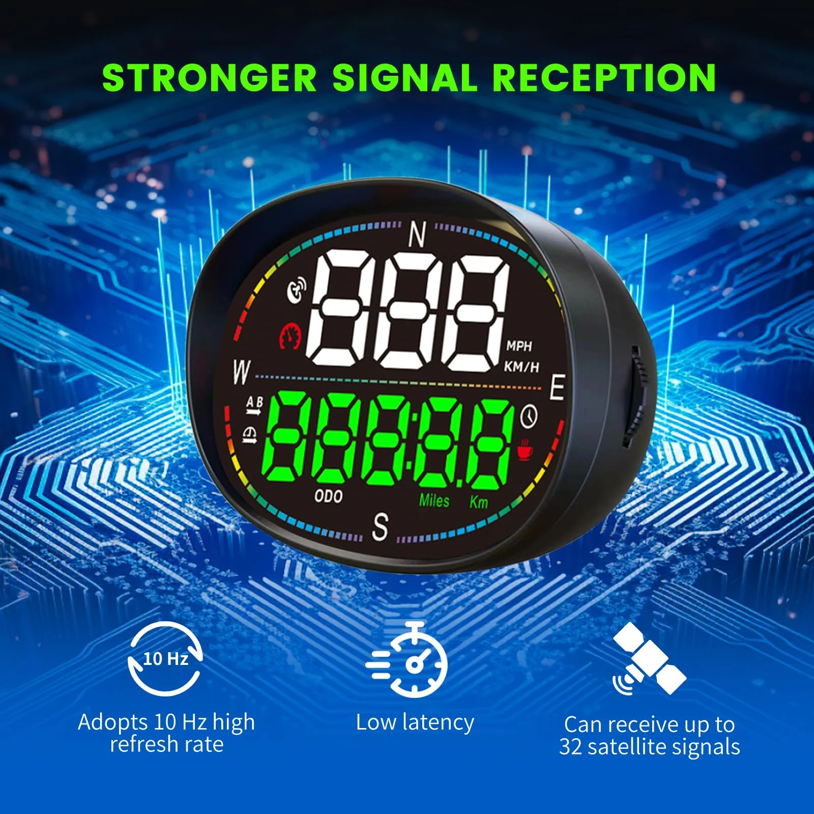 Digital Speedometer for Car,GPS Speedometer for Car,HUD Speedometer MPH,Speedometer Gauge,Head Up Display for Car,with Compass,Over Speed Alarm,USB Connect Plug and Play - Image 3