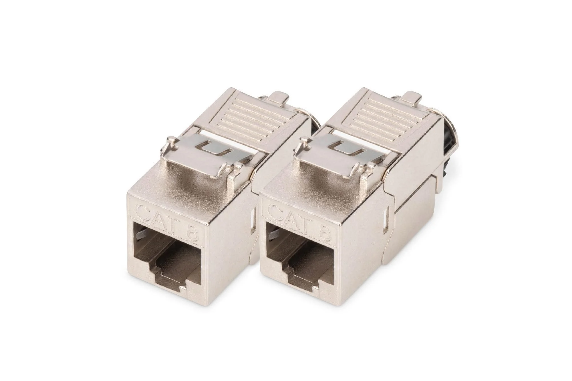 DIGITUS DN-93816 - Cat 8.1 Keystone Module - 2 Pack - RJ45 Network Socket Cat8 Shielded - 2000 MHz - 25GBase-T & 40GBase-T - 25Gbps & 40Gbps - AWG 26/7 to AWG 22/1 - Assembly 2 Stück