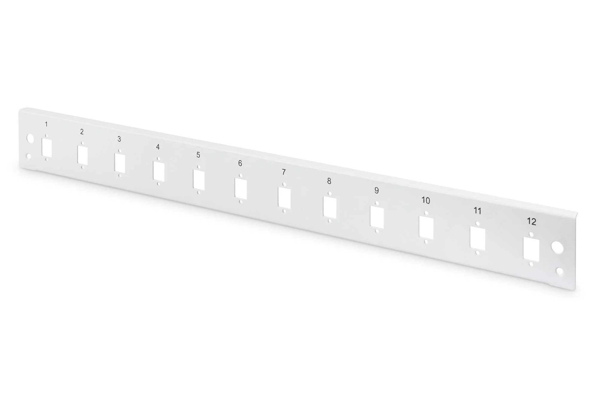 DIGITUS LWL Splice Box Front Panel - Fibre Optic Patch Panel - 12x LC DX, SC SX, E2000 SX - 19 Inch 1U, Quick Release 1HE - 12x LC DX, SC SX, E2000 SX