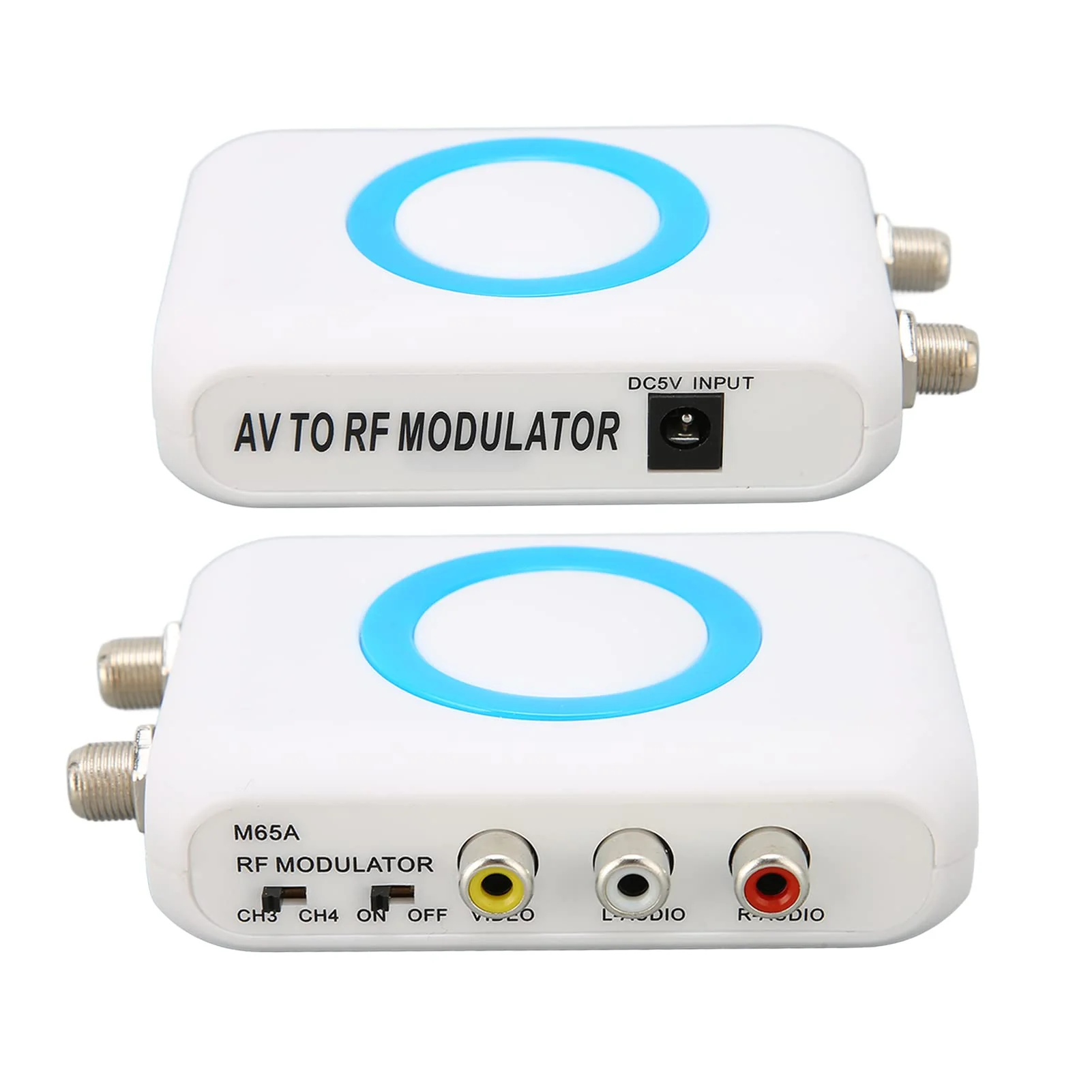 Dilwe RF Modulator Coaxial Adapter, M65A NTSC HD VHF Demodulator Converter with Cable, HD Input, AV Output, RF Output for CATV System - Image 7