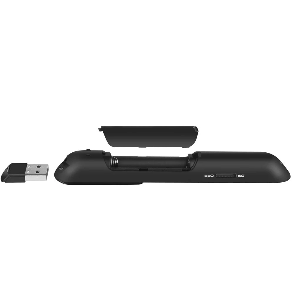 DinoFire Wireless Presenter, Hyperlink Volume Control Presentation Clicker RF 2.4GHz USB PowerPoint Clicker Presentation Remote Control Pointer Slide Advancer (Black) - Image 5