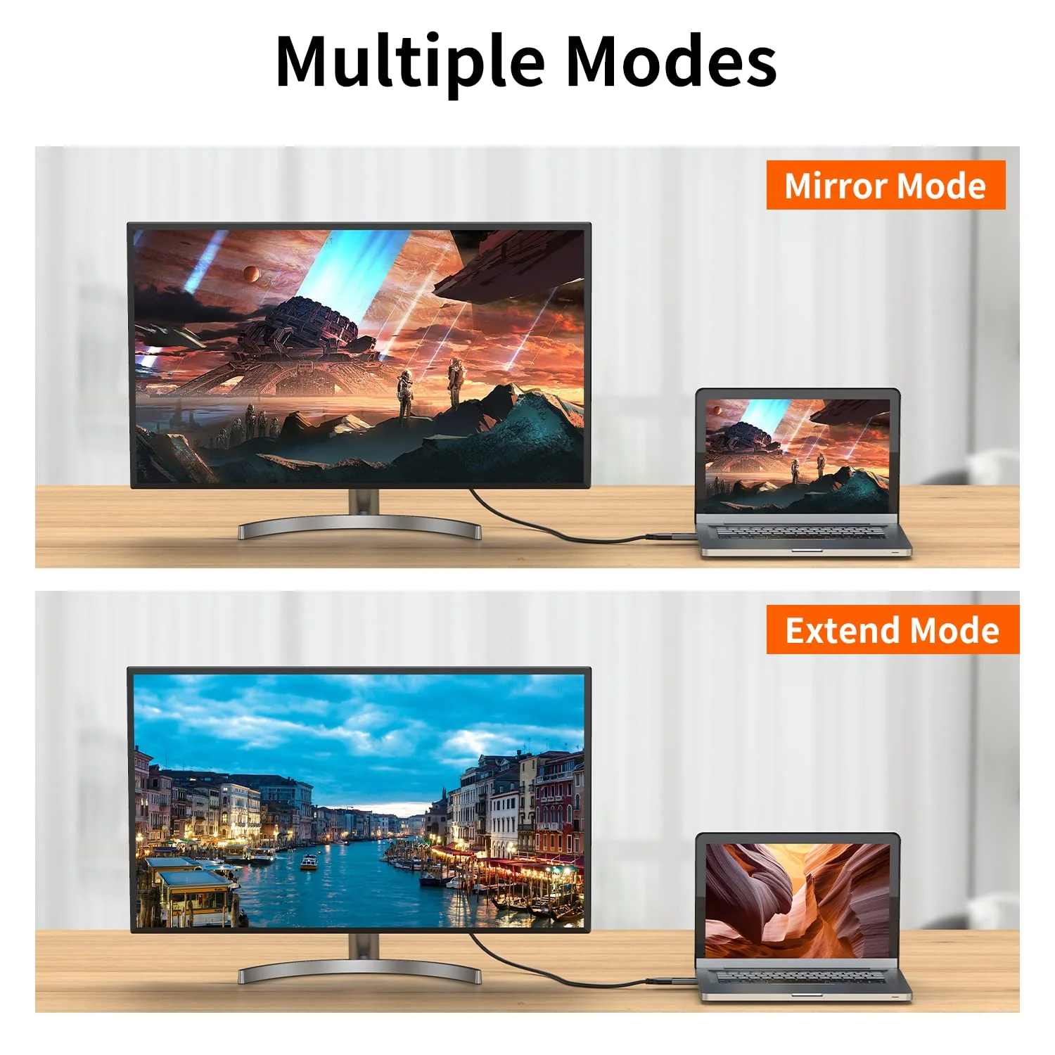 Displayport to HDMI Adapter (2Pack) 4K 24K Gold Plated Displayport DP to HDMI Female Converter,Uni-Directional Display Port to HDMI Converter Compatible for Lenovo, HP, Dell &More- Grey 2-Pack - Image 6