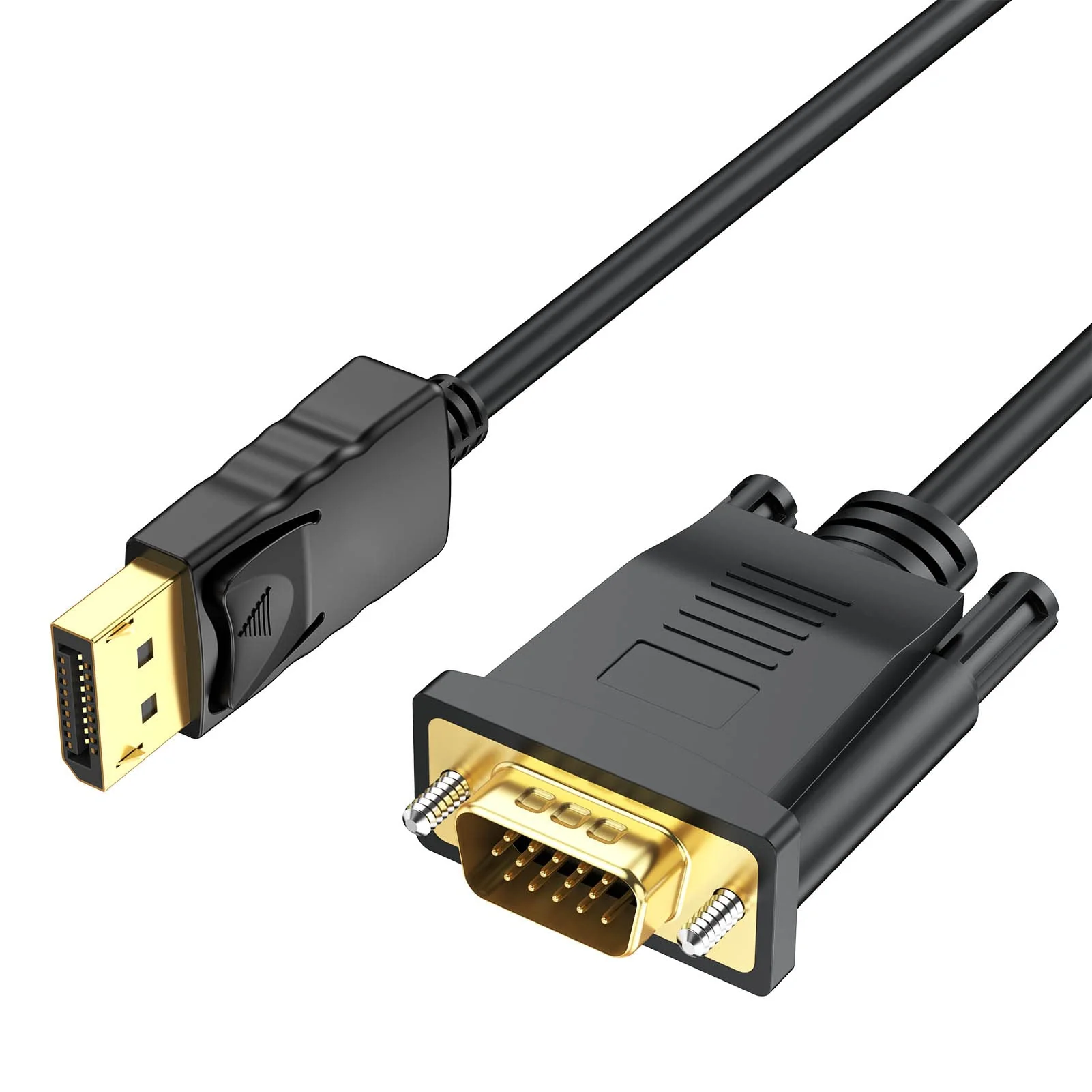 DisplayPort to VGA Cable 10 FT, 2-Pack Display Port DP to VGA Adapter Cord Male to Male HD Video 1080P for Computer, Monitor, TV, Projector - Image 9