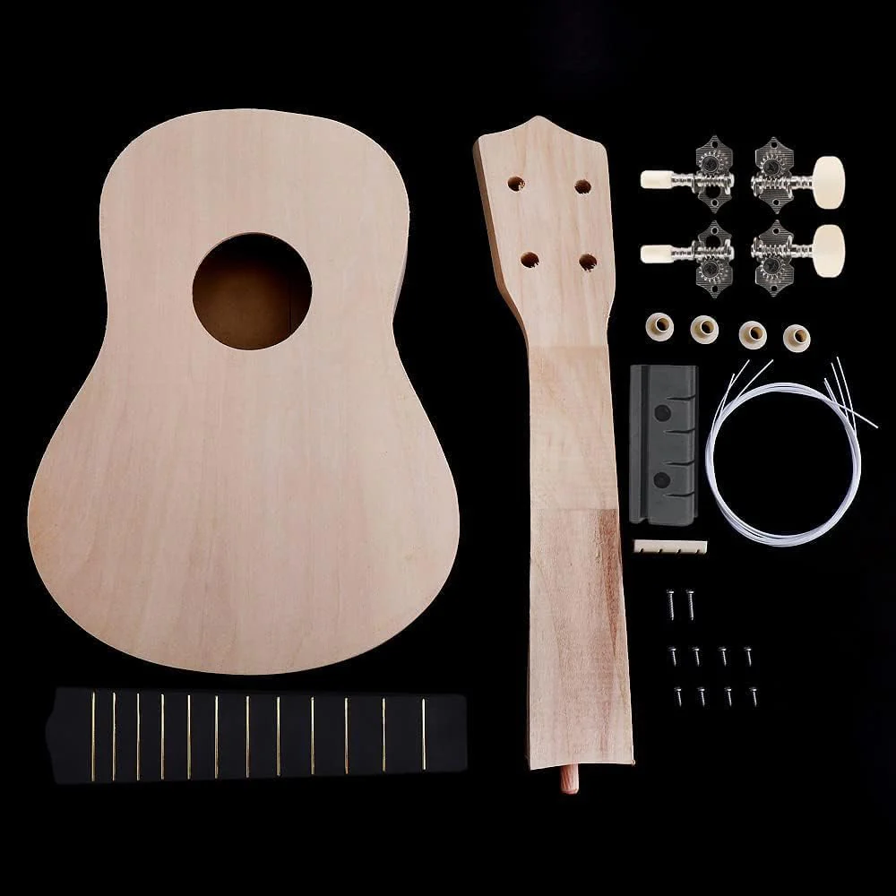 DIY Ukulele Kit Soprano (21inch) Build Your Own Guitar Kit with our Ukuleles Guitar Build Kit. DIY Ukelele Kit has 33 Pieces for all DIY Guitar needs. Guitar diy kit great to Build Your Own Ukulele