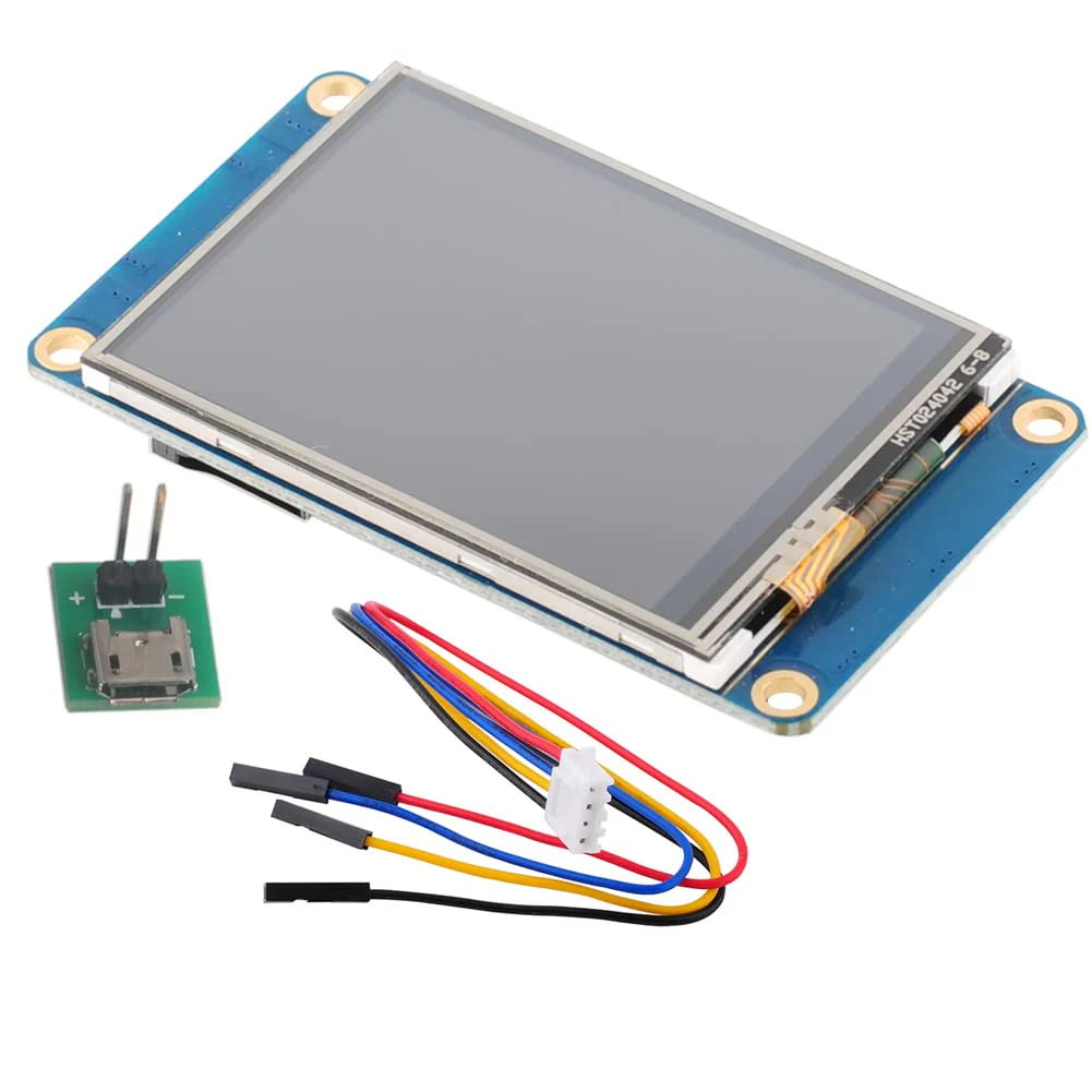 DIYmalls Nextion 2.4 Inch HMI Display Resistive Touchscreen 5V TFT LCD 320x240 for Arduino ESP32 (NX3224T024)