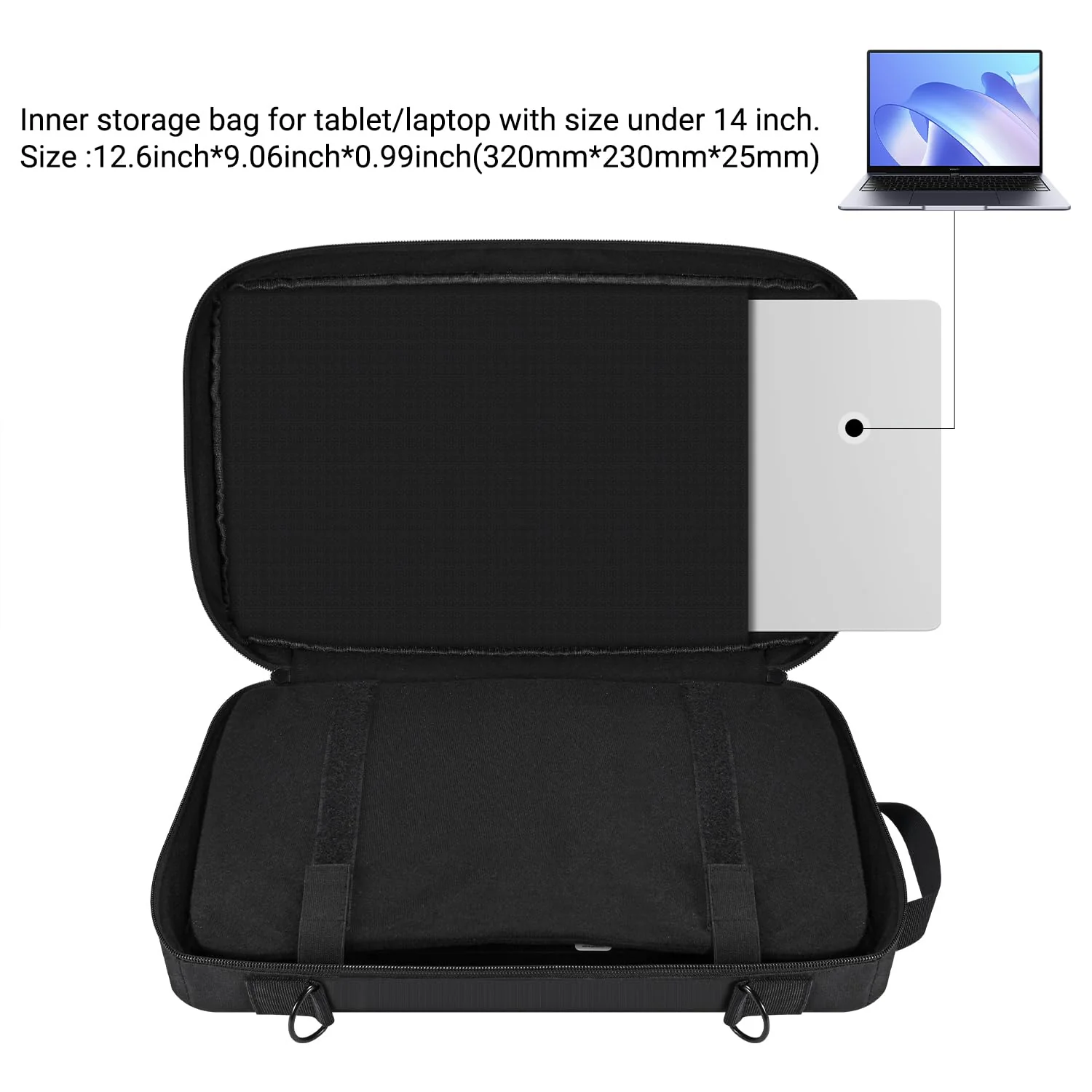 DJ Controller Case for AlphaTheta DDJ-FLX2 / Hercules Inpulse 200/200 MK2 / Pioneer DDJ-200 Smart/Pioneer DDJ-WeGO4-K DJ Controller, DJ Storage Travel Protective Carrying Bag with Shoulder Straps - Image 6