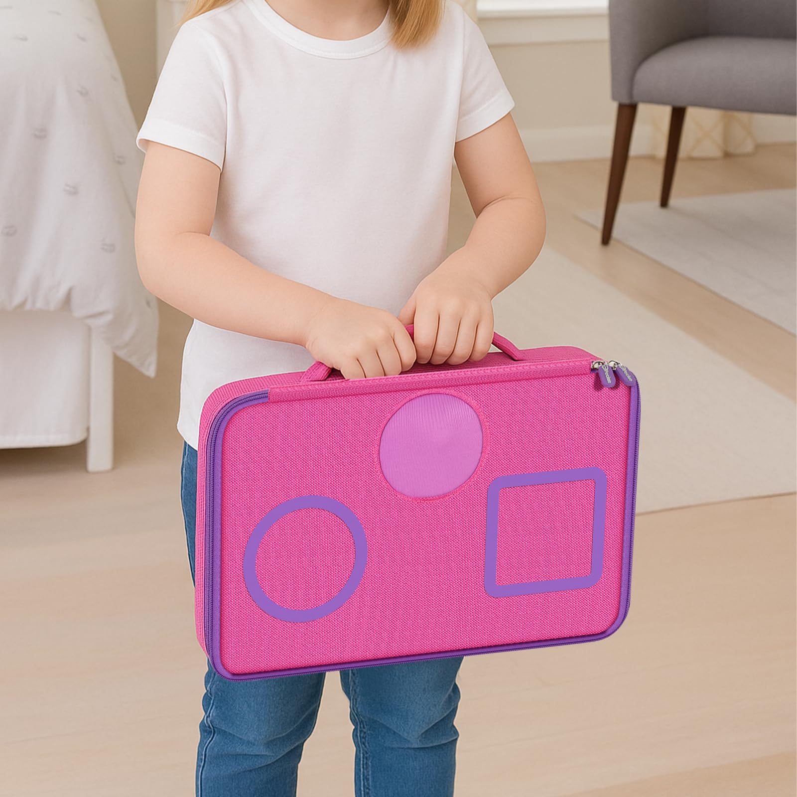 DJ Mixer Bag for VTech KidiStar DJ Mixer, Kidi DJ Mix, (Not Included Kids Music Toy DJ Mixer) - Case Only (Pink) rosered - Image 6