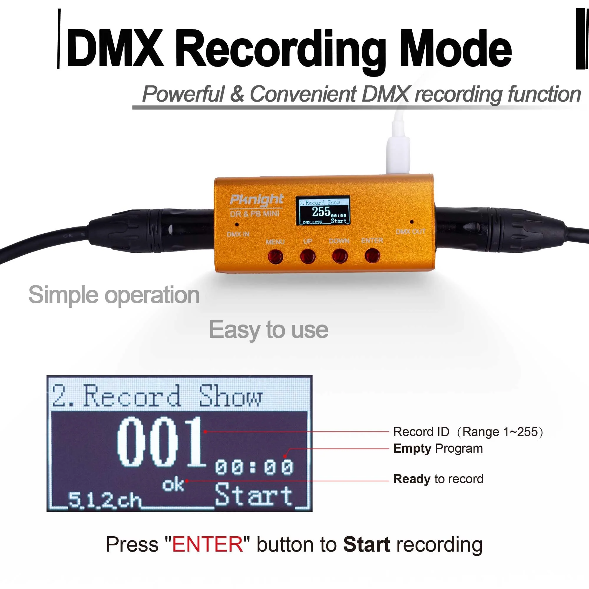 DMX Recorder and Playback Controller 1 universe DR & PB MINI - Image 3