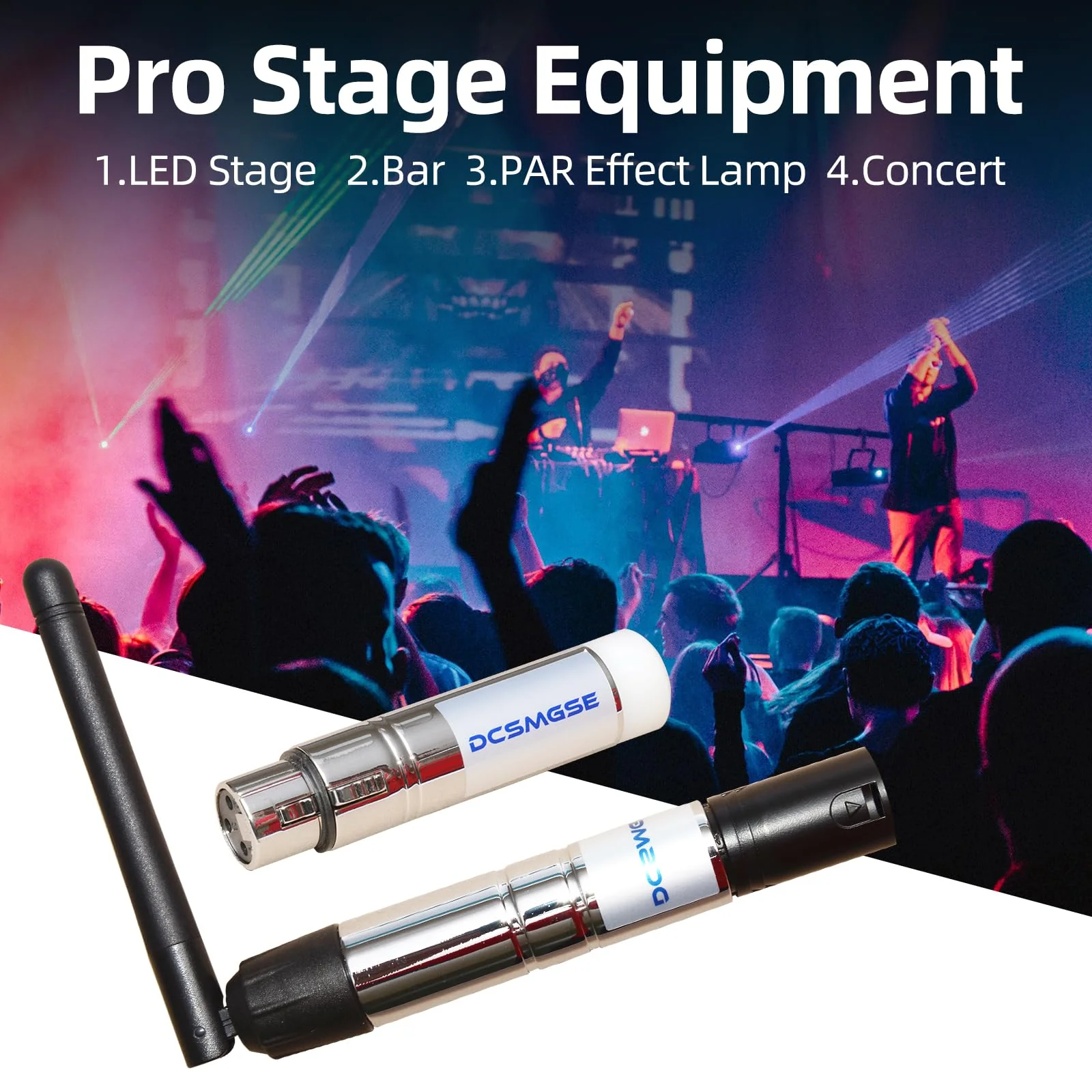 DMX Wireless, 3PCS DMX512 DMX Dfi DJ 2.4G Wireless 2 Receiver & 1 Transmitter Stage Lighting Control - Image 6