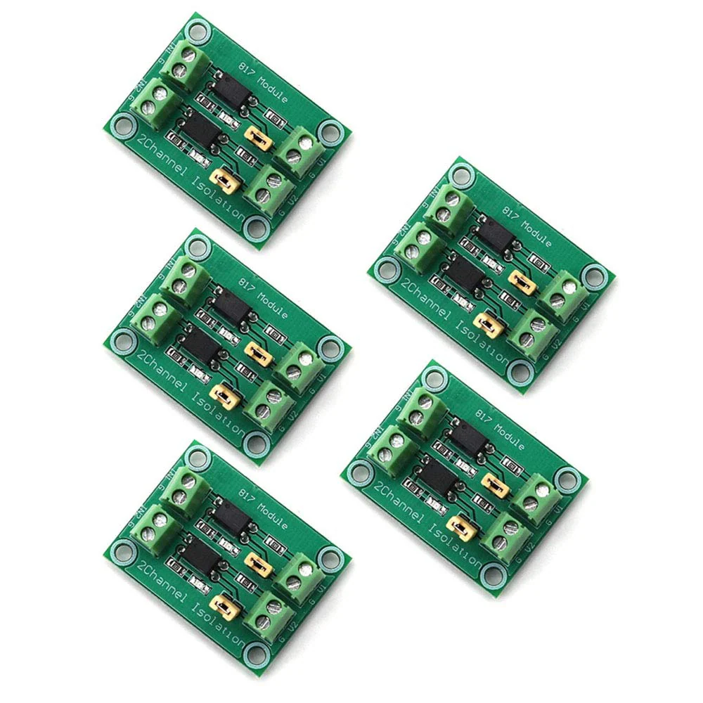 DollaTek 5pcs 817 Optocoupler 2-Way Voltage Insulation Board Voltage Control Switch Module