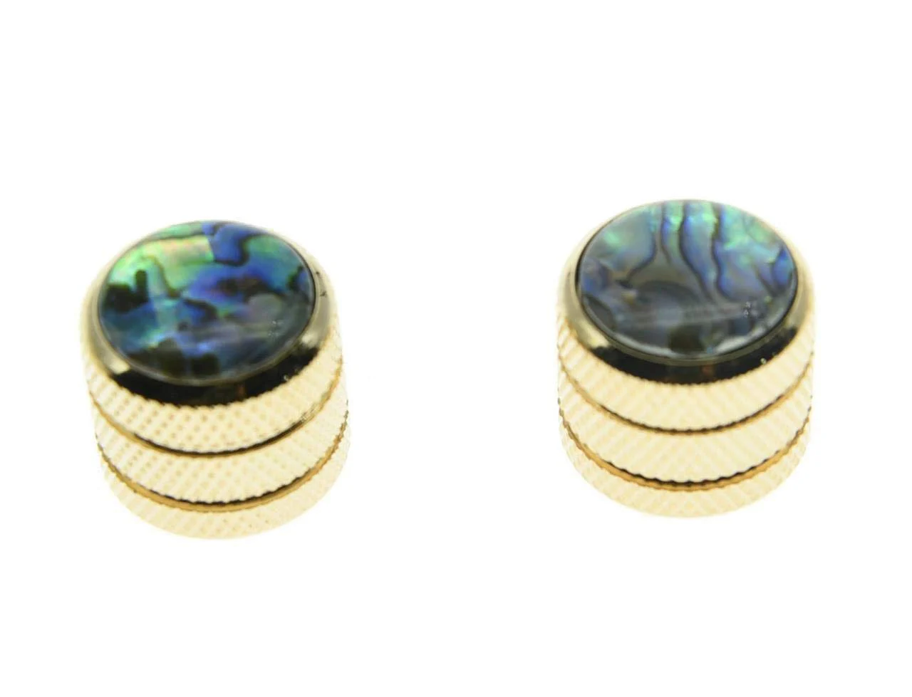 Dopro 2pcs Push on Fit Abalone Top Guitar Dome Knobs or Bass Knob Fits Tele Telecaster Gold