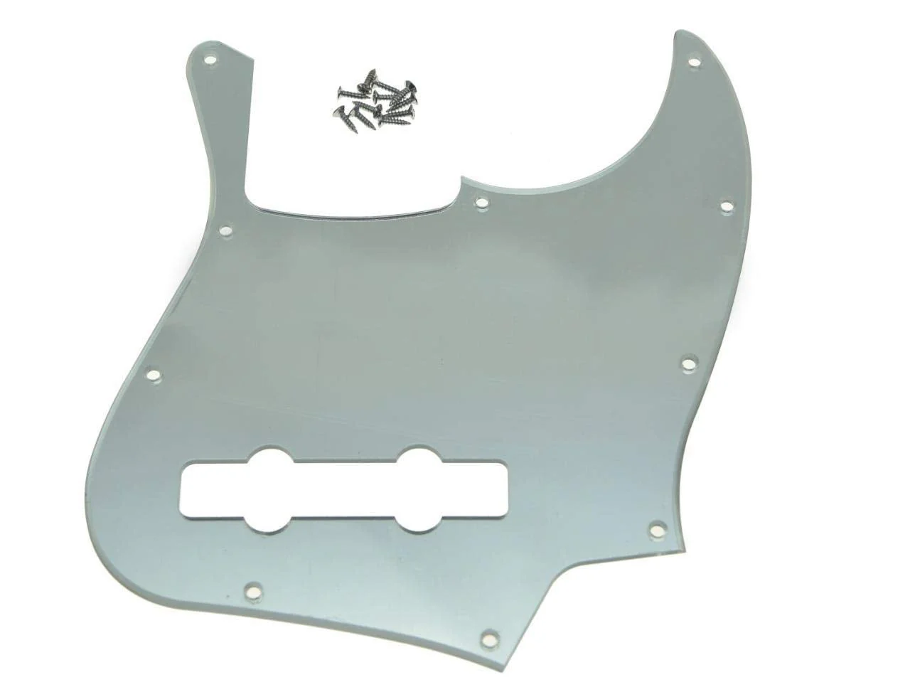 Dopro 5 String Jazz Bass Pick Guard J Bass Scratch Plate for USA/Mexican FD 5 String Jazz Bass Silver Mirror