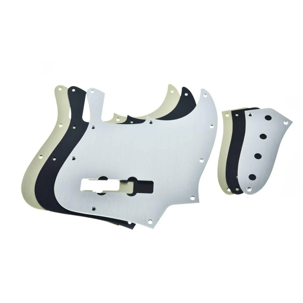 Dopro Aluminum Anodized 10-Hole 4 String Jazz J Bass Pickguard Metal JB Control Plate and Screws for American/Mexican FD Jazz Bass Black Pickguard with Control Plate - Image 7