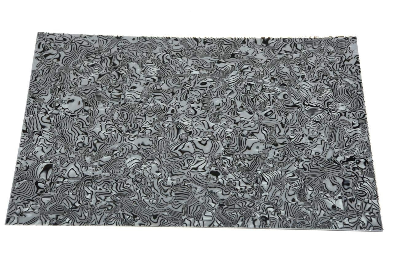 Dopro Blank Guitar Bass Pickguard Material Scratch Plate Material Sheet 290x433mm Black/White Shell