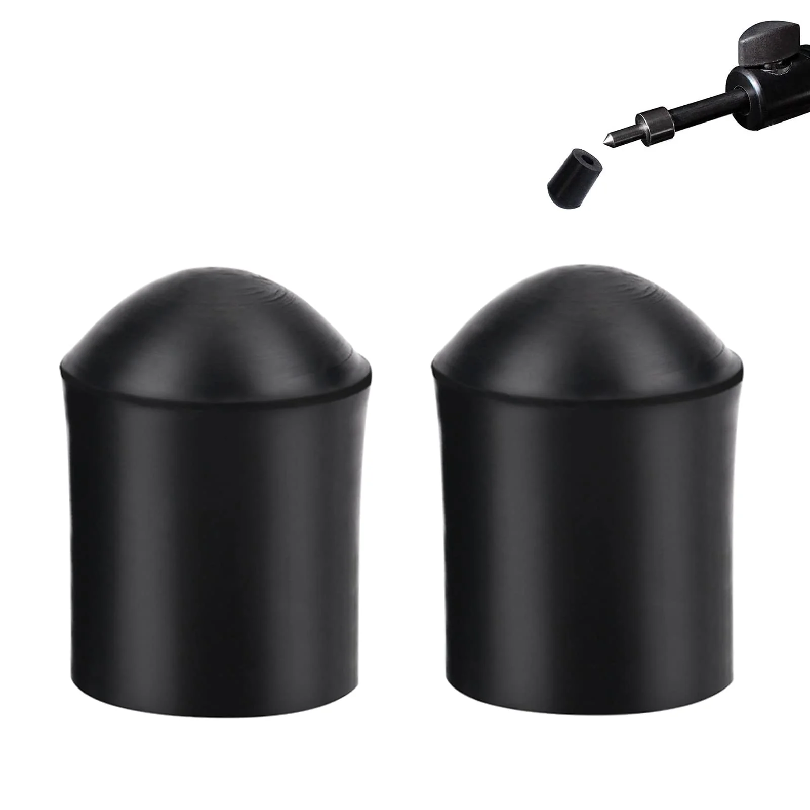 Double Bass Endpin Rubber Tip Stopper, 2PCS Rubber Tip for 1/4 Size String Bass Endpin Protector End Pin Cap Accessory (Inner Diameter: 9.5mm)