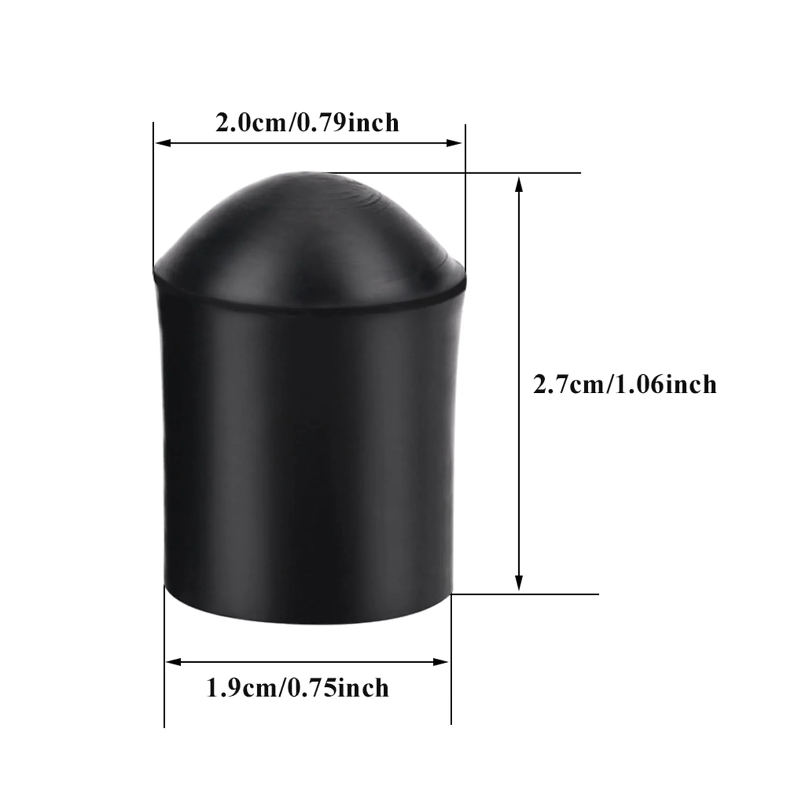 Double Bass Endpin Rubber Tip Stopper, 2PCS Rubber Tip for 1/4 Size String Bass Endpin Protector End Pin Cap Accessory (Inner Diameter: 9.5mm) - Image 2