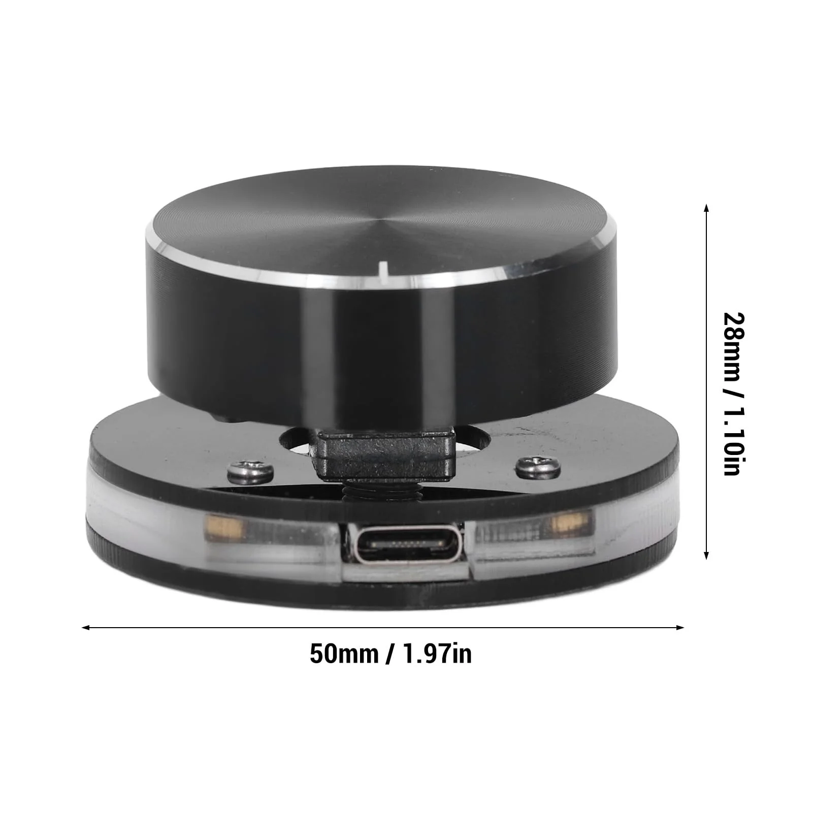 Dpofirs USB Volume Control, Multimedia Sound Controller Knob, with RGB Light, PC Volume Control Knob, with One Key Mute Function, Type C External Media Adjustment Controller - Image 3