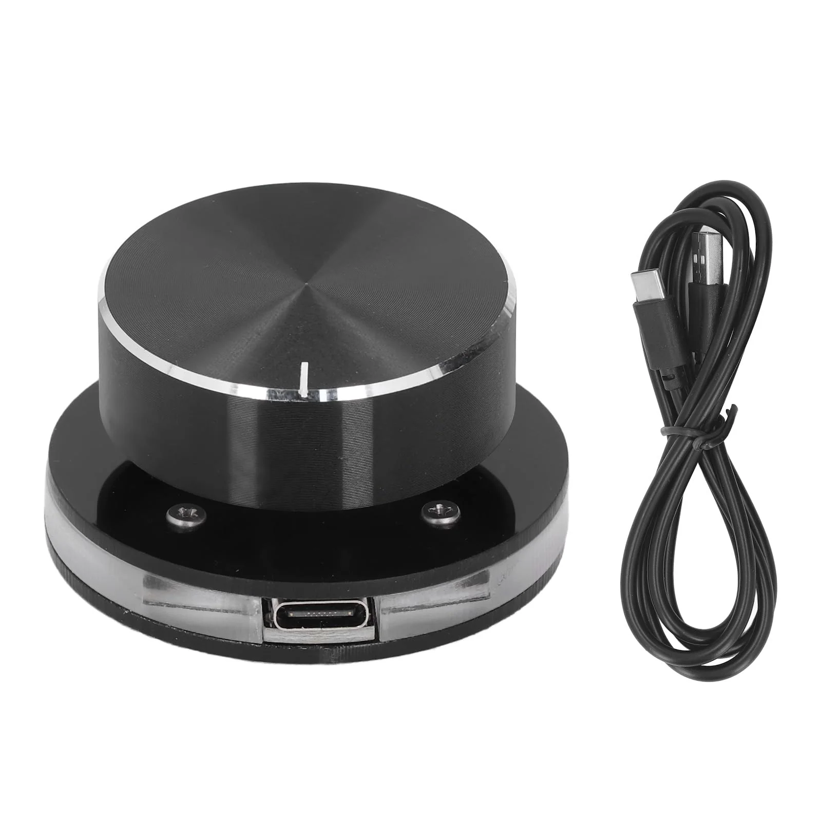Dpofirs USB Volume Control, Multimedia Sound Controller Knob, with RGB Light, PC Volume Control Knob, with One Key Mute Function, Type C External Media Adjustment Controller - Image 4