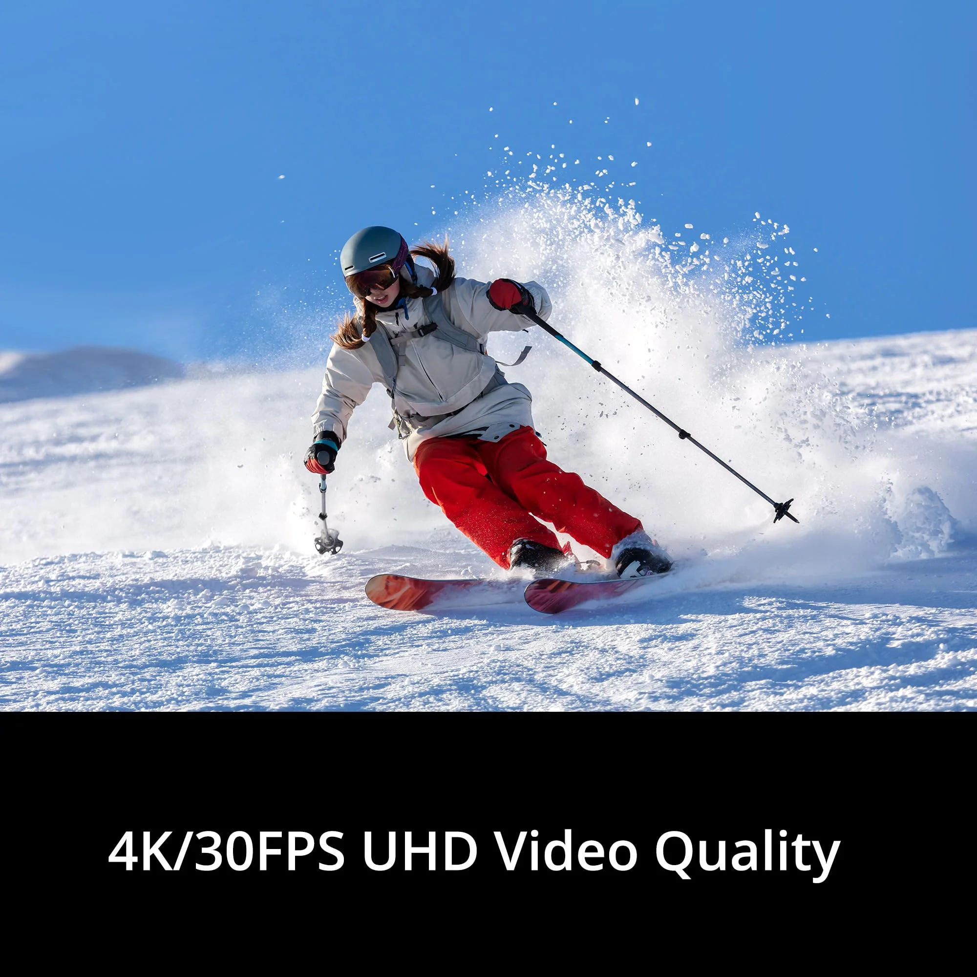 Dragon Touch Action Camera 4K 20MP 30FPS 100FT Waterproof Underwater Camera 170° Wide Angle WiFi Sports Cam with Remote 2 Batteries and Mounting Accessories Kit - Image 2