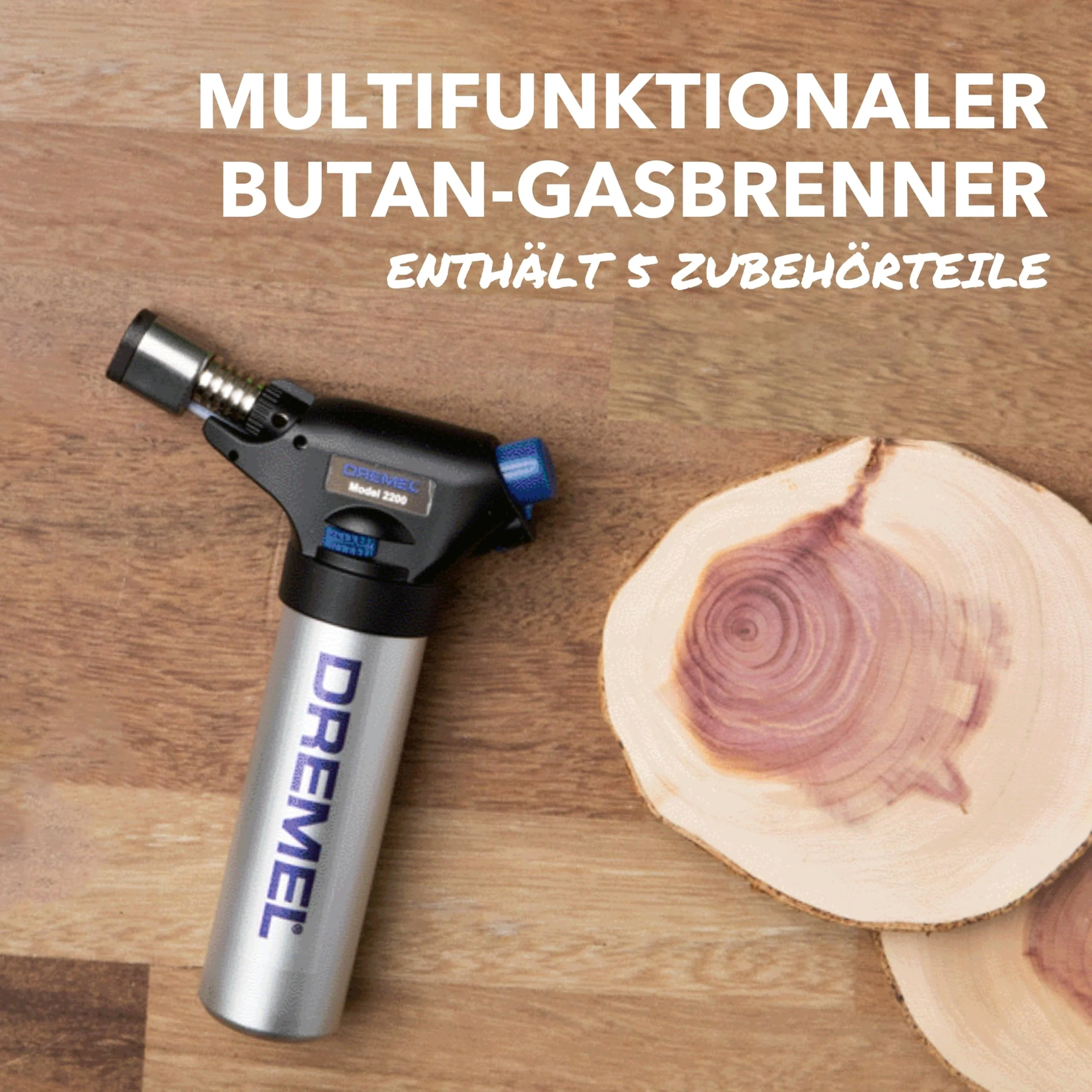Dremel 2200 VersaFlame Multifunctional Butane Gas Burner - Butane Gas Blowtorch, Gas Burner and Soldering Kit (with 5 Accessories for Soldering, Shrinking, Welding, Flambing) New Dremel Versaflame 2200-7 - Image 4