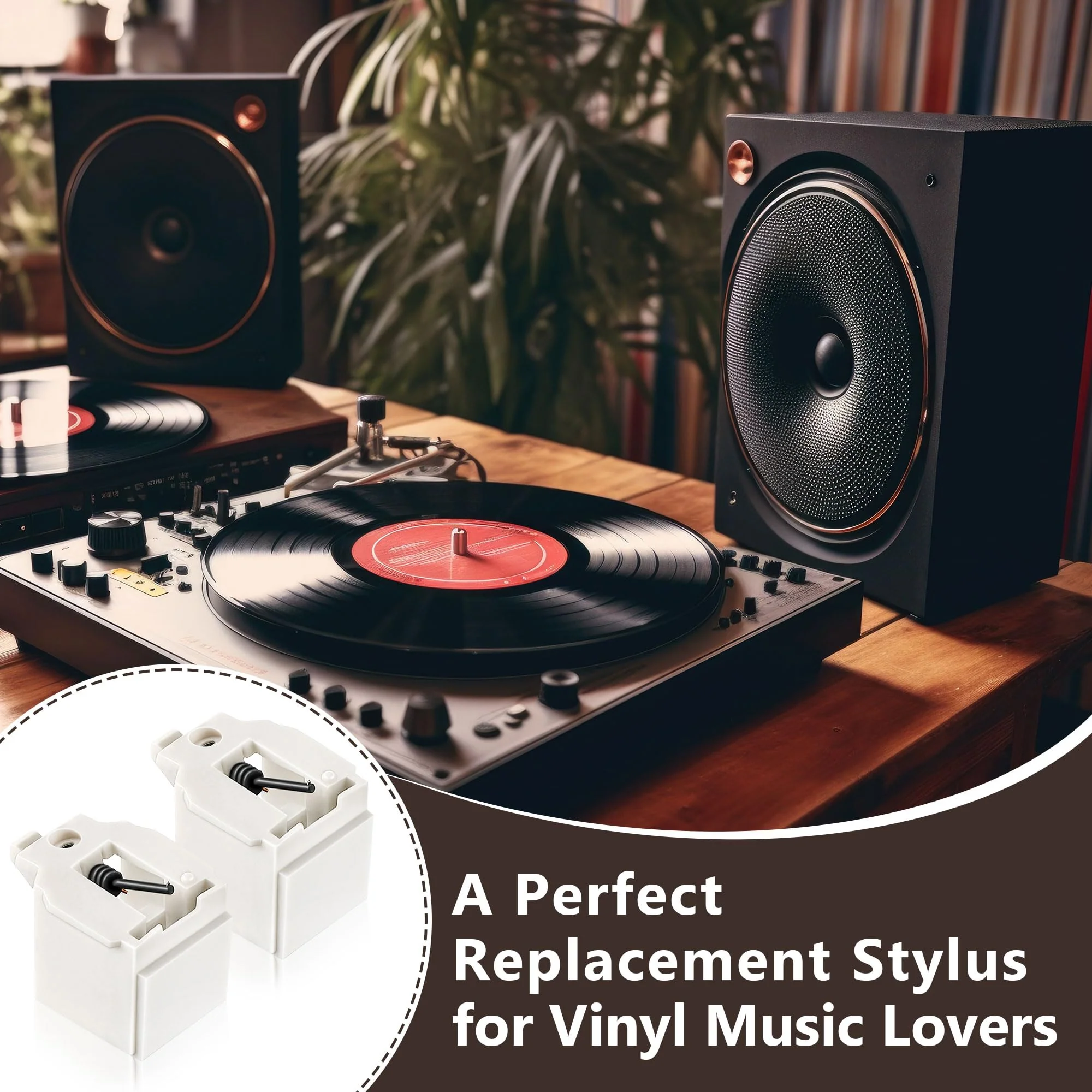 Dreyoo 2 Pack Record Player Needle Replacement for ATN3600L, Turntable Stylus Compatible with Audio-Technica ATPL30/ATPL50/ATLP60/ATLP60USB/ATLP2D/ATLP2DUSB Vinyl Turntable Player - Image 8