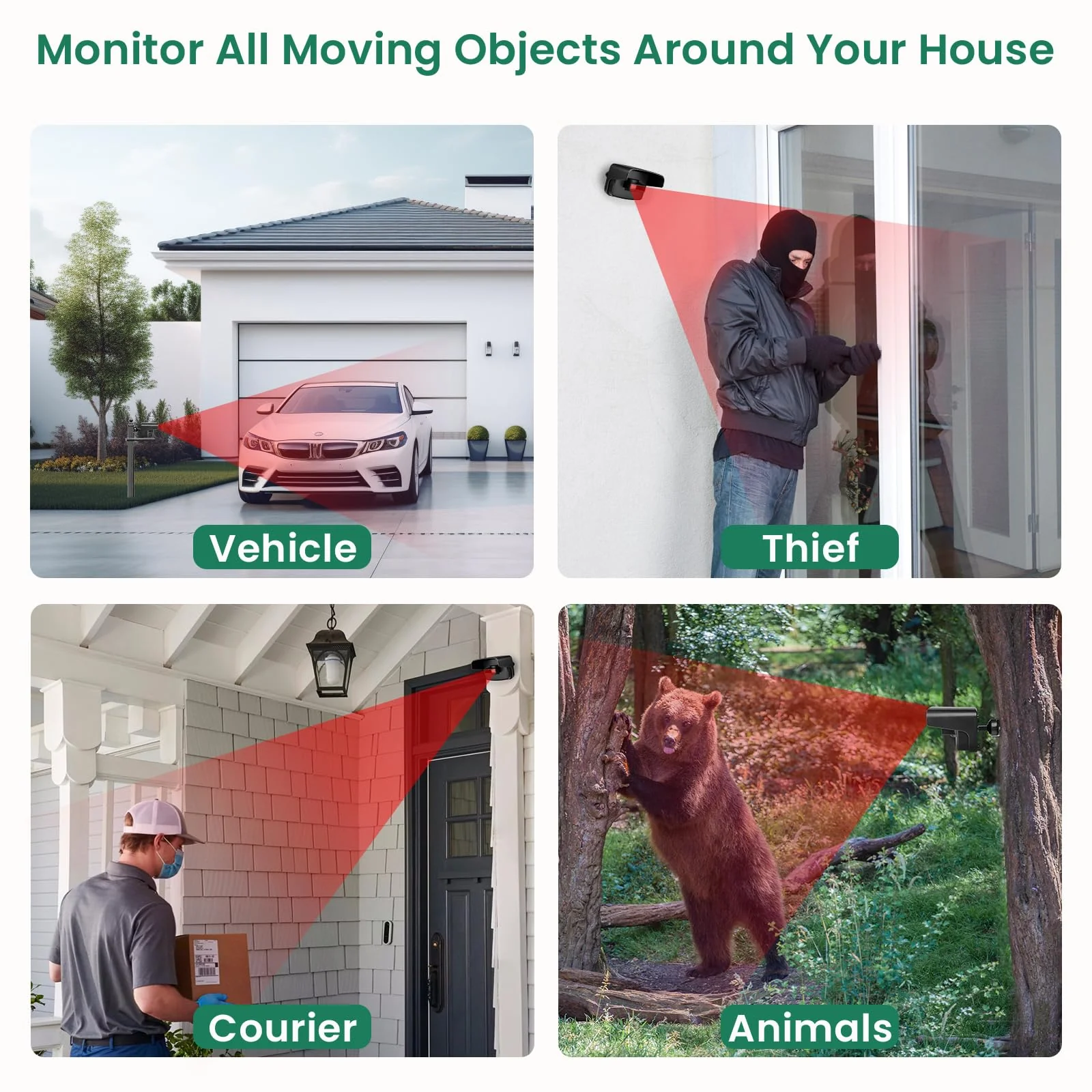 Driveway Alarm, BITIWEND Driveway Alarms Wireless Outside Weatherproof Motion Sensor&Detector, 600 FT Long Range Security Alert System-Monitor&Protect Outdoor/Indoor Property - 1 Receiver & 2 Sensors - Image 2