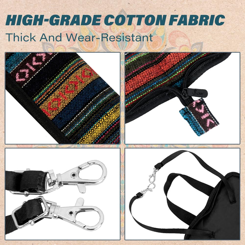 Drum Stick Bag, Chazcool Drum Stick Holder, Portable Drum Stick Case Hanging Bag Exotic Style Percussion Accessories Drumsticks Carrying Handbag with Handle For Drumsticks - Image 5