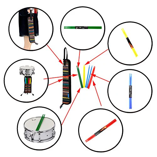 Drum Stick Bag, Portable Drum Stick Case Hanging Bag Drumstick Bag with Handle Drum Stick Bag Drum Stick Bag Holder - Image 6