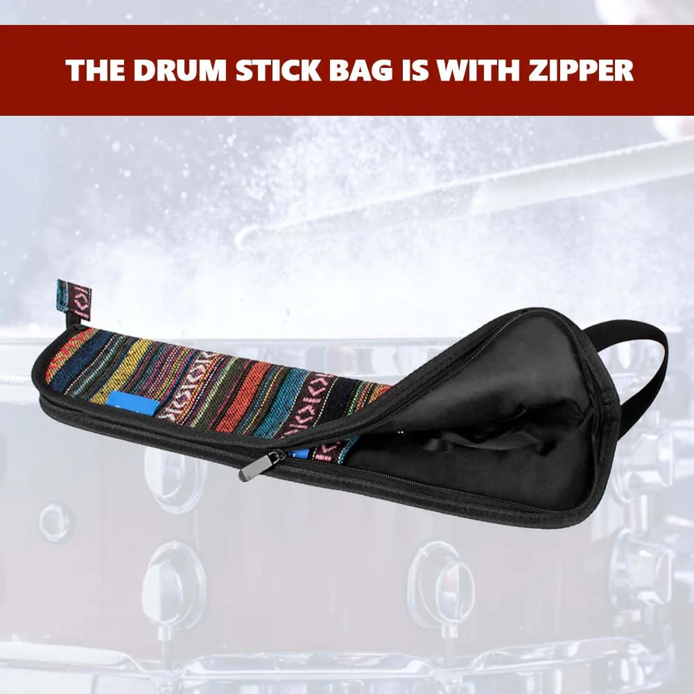 Drum Stick Bag, Portable Drum Stick Case Hanging Bag Drumstick Bag with Handle Drum Stick Bag Drum Stick Bag Holder - Image 9