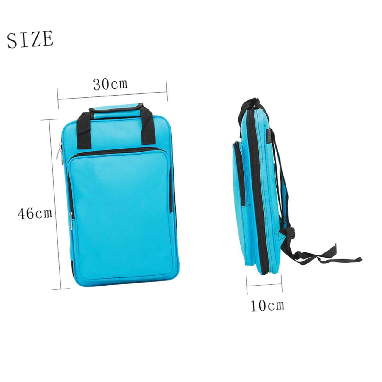 Drum Stick Storage Holders Drumstick Mallets Holder Mallets Holder Bag Stick Bag for Drumsticks Mallet Bag for Percussion Drum Stick Bag Drum Supply Carry Bag Oxford Cloth Thicken Blue 45.5x28x4cm - Image 2