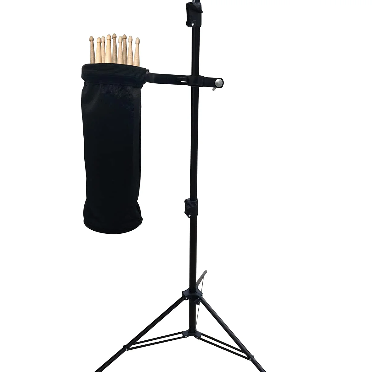 Drumstick Container Bag, Drum Stick Holder Drumstick Nylon Bag for Drum Set Clamp on Stick Holder Bag Container(black) black - Image 7