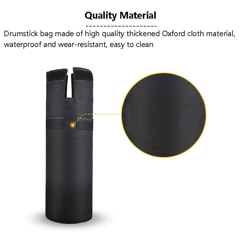 Drumstick Holder Large Capacity Oxford Cloth Drumstick Bag Quick Release Fixing Clip - Image 2