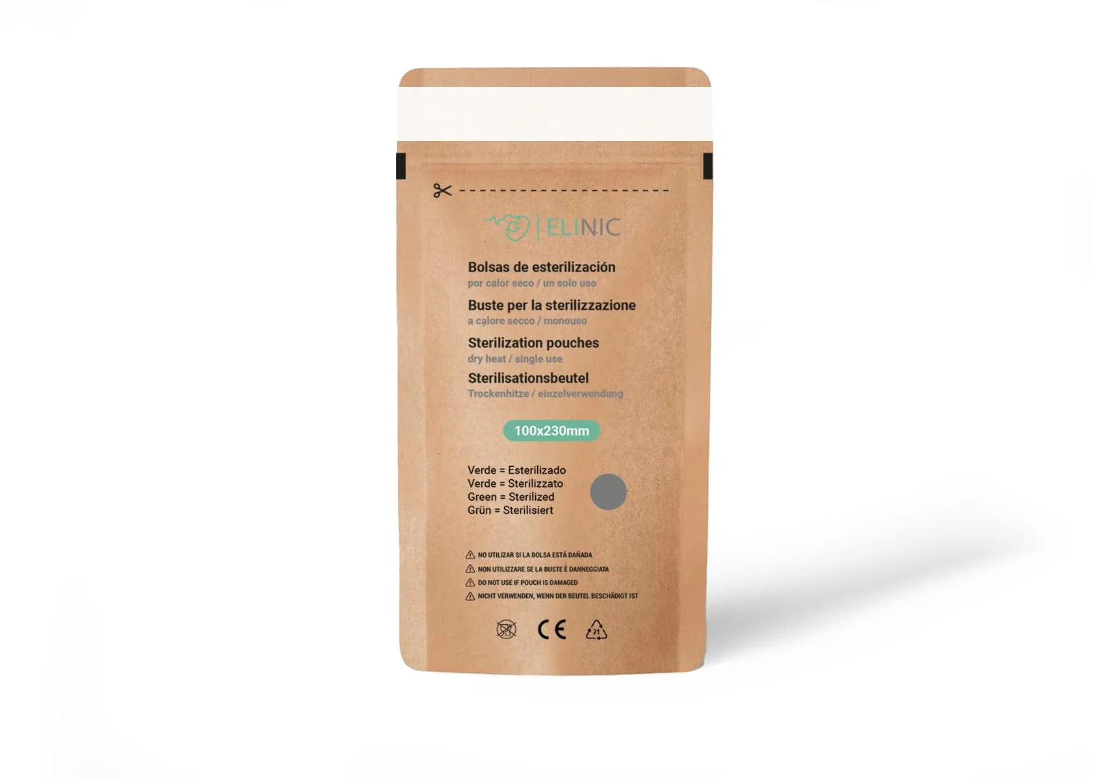 Dry Heat Sterilization Bags - Pack of 100 (100mm x 230mm) 100*230mm