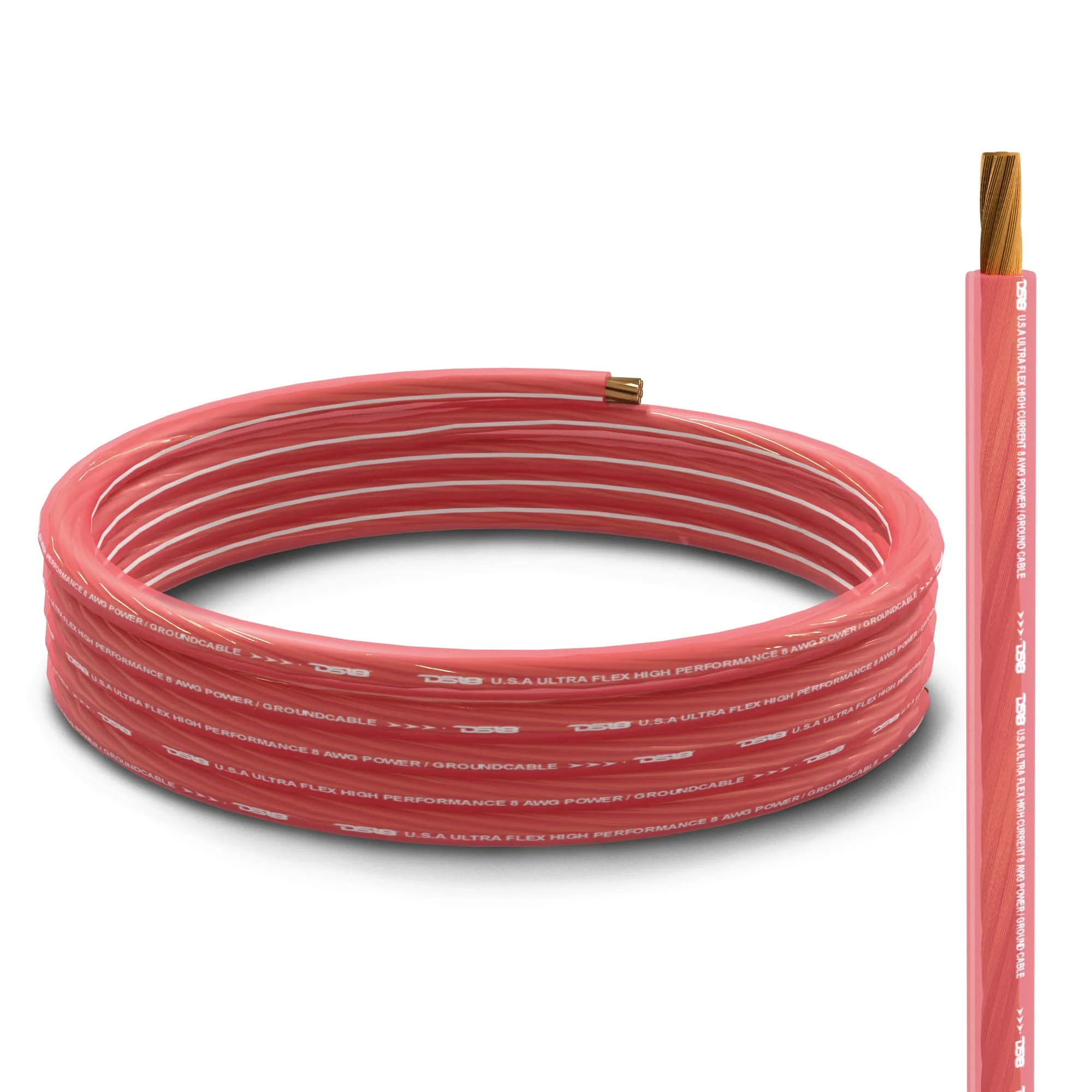 DS18 PW-8GA-5BK/20RD Ultra Flex Power Wire CCA 8 Gauge, 5ft Black and 20ft Red - Power Amplifier Wiring Kit - Image 7