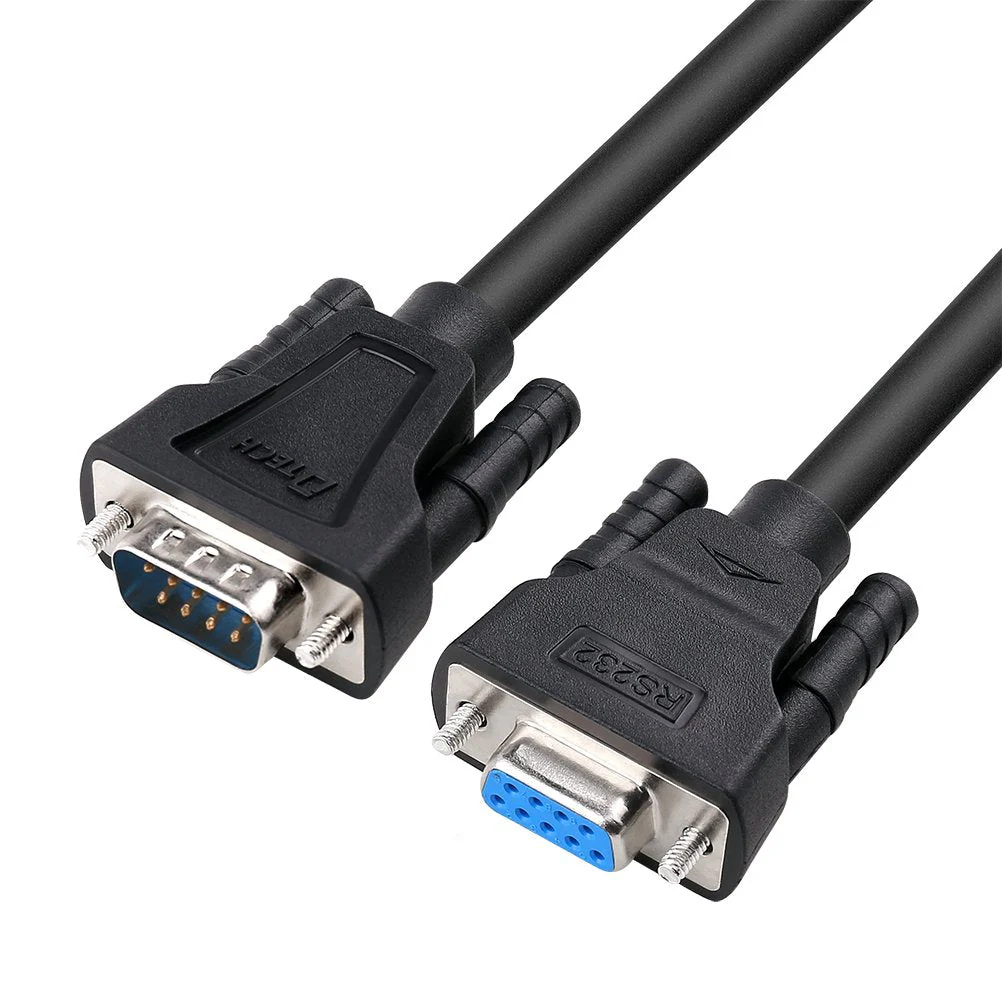 DTech 5ft RS232 Serial Cable Extension Male to Female 9 Pin Straight Through