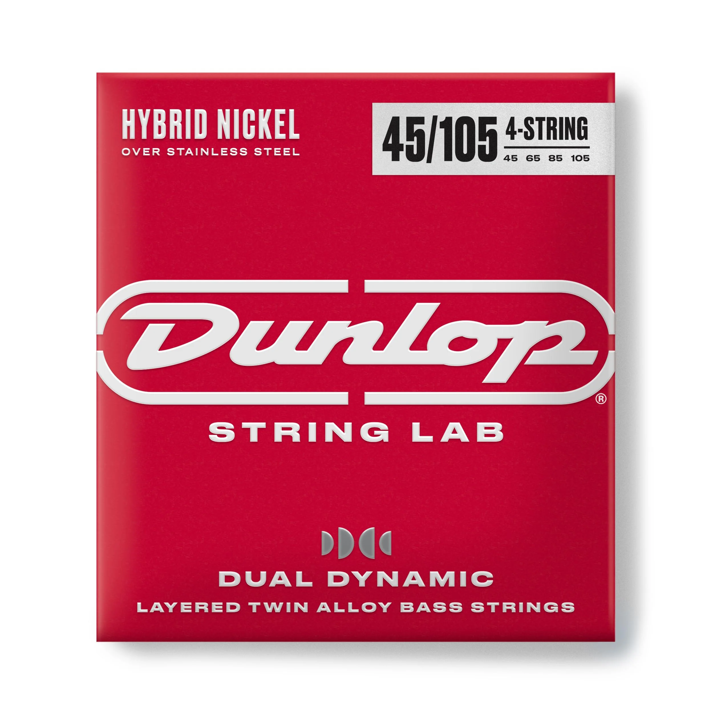 DUAL DYNAMIC LAYERED TWIN ALLOY HYBRID WOUND NICKEL BASS STRINGS 45-105 4 STRING 45-105 GAUGE