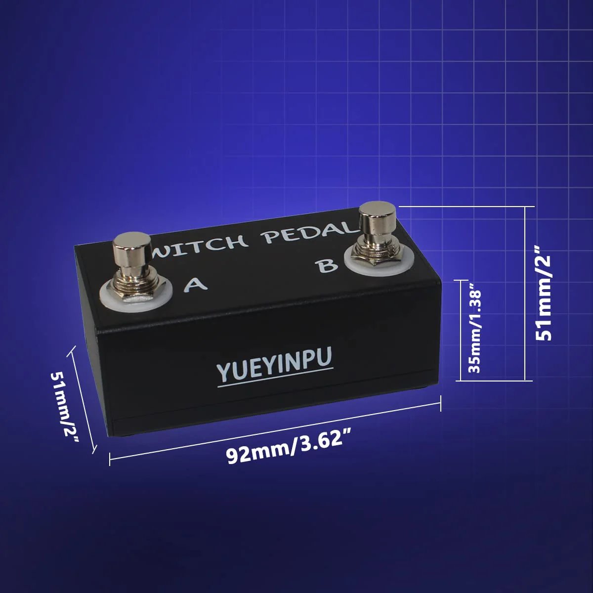 Dual Switch Pedal for Guitar Effect Pedal With TRS Cable (Latch Dual Switch) Latch Dual Switch - Image 5