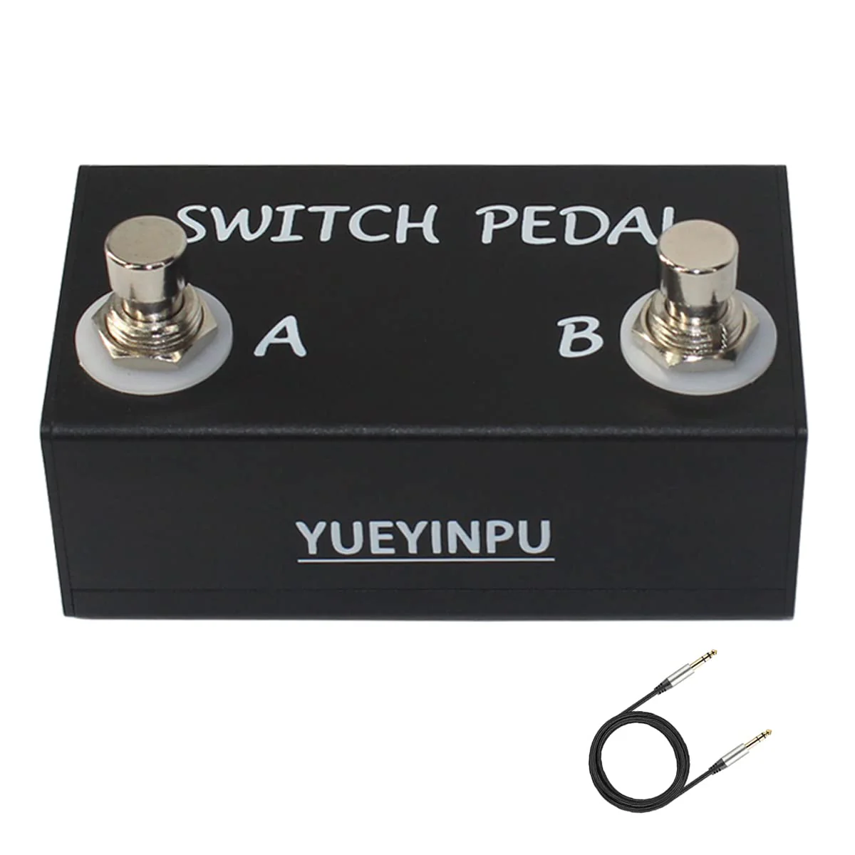 Dual Switch Pedal for Guitar Effect Pedal With TRS Cable (Unlatch Dual Switch) Unlatch Dual Switch