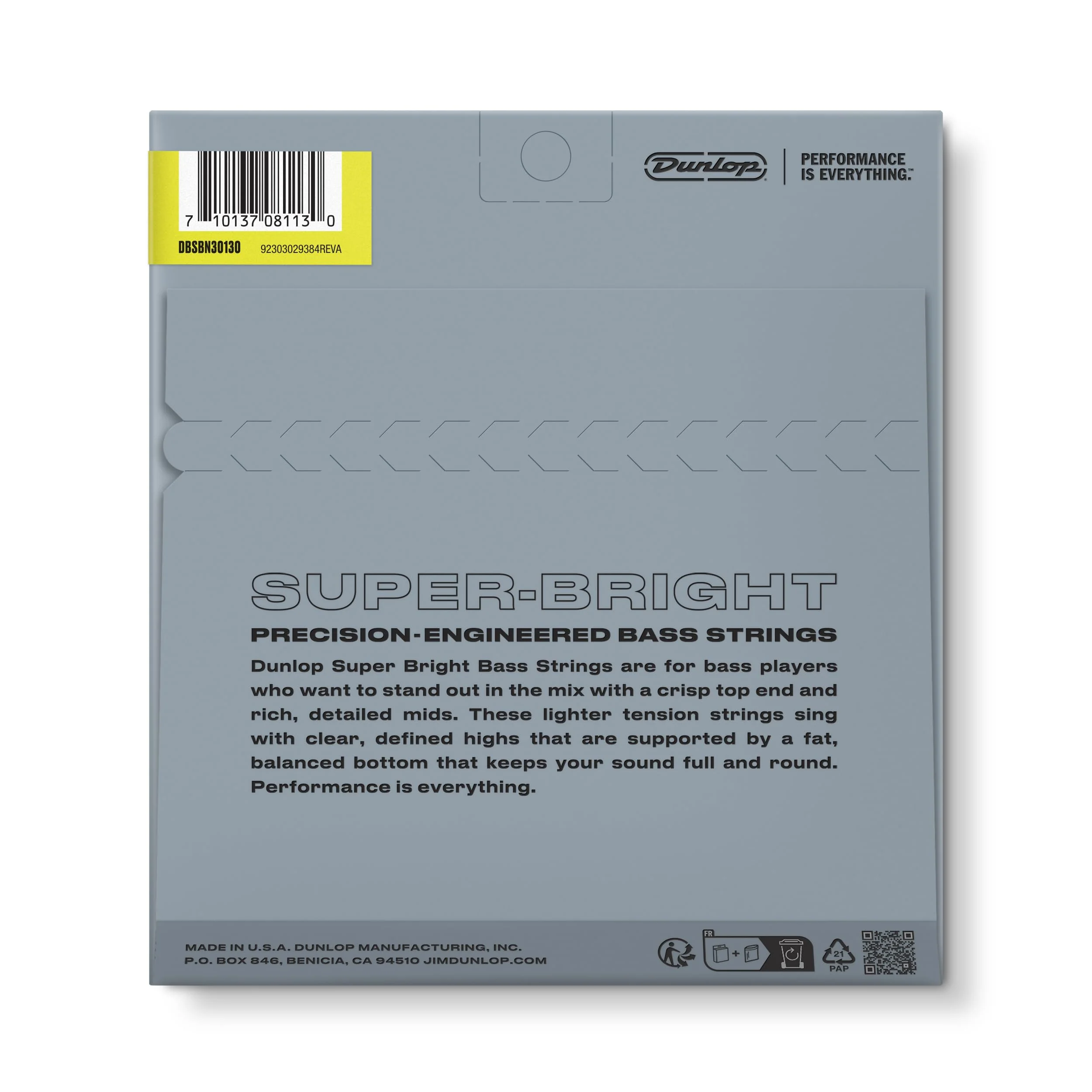 Dunlop DBSBN30130 Super Bright Bass Strings, Nickel Wound, Medium.030-.130, 6 Strings/Set 6-STRING 30-130 FULL SCALE - Image 7