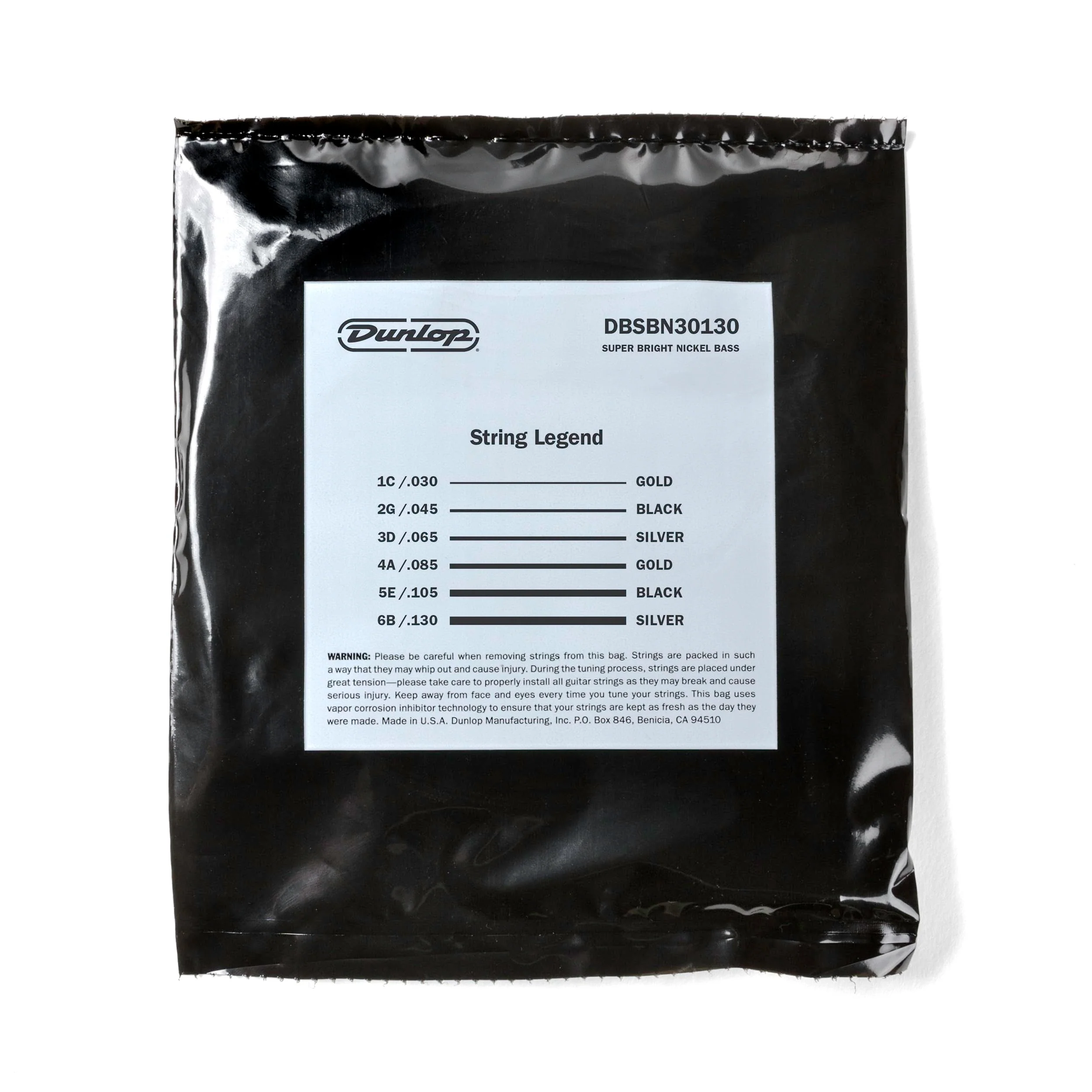 Dunlop DBSBN30130 Super Bright Bass Strings, Nickel Wound, Medium.030-.130, 6 Strings/Set 6-STRING 30-130 FULL SCALE - Image 8