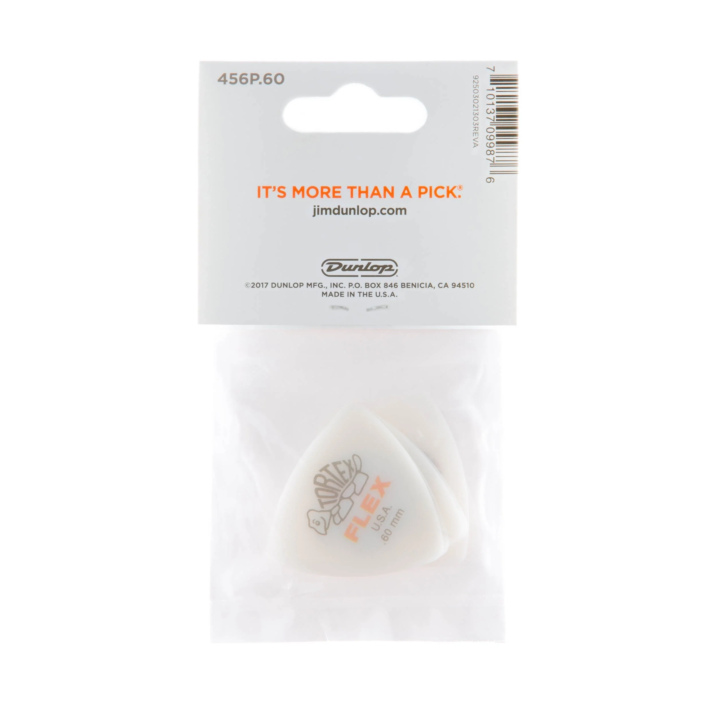 Dunlop Tortex Flex Triangle .60mm Orange Guitar Pick, 6 Pack 0.60mm - Image 5