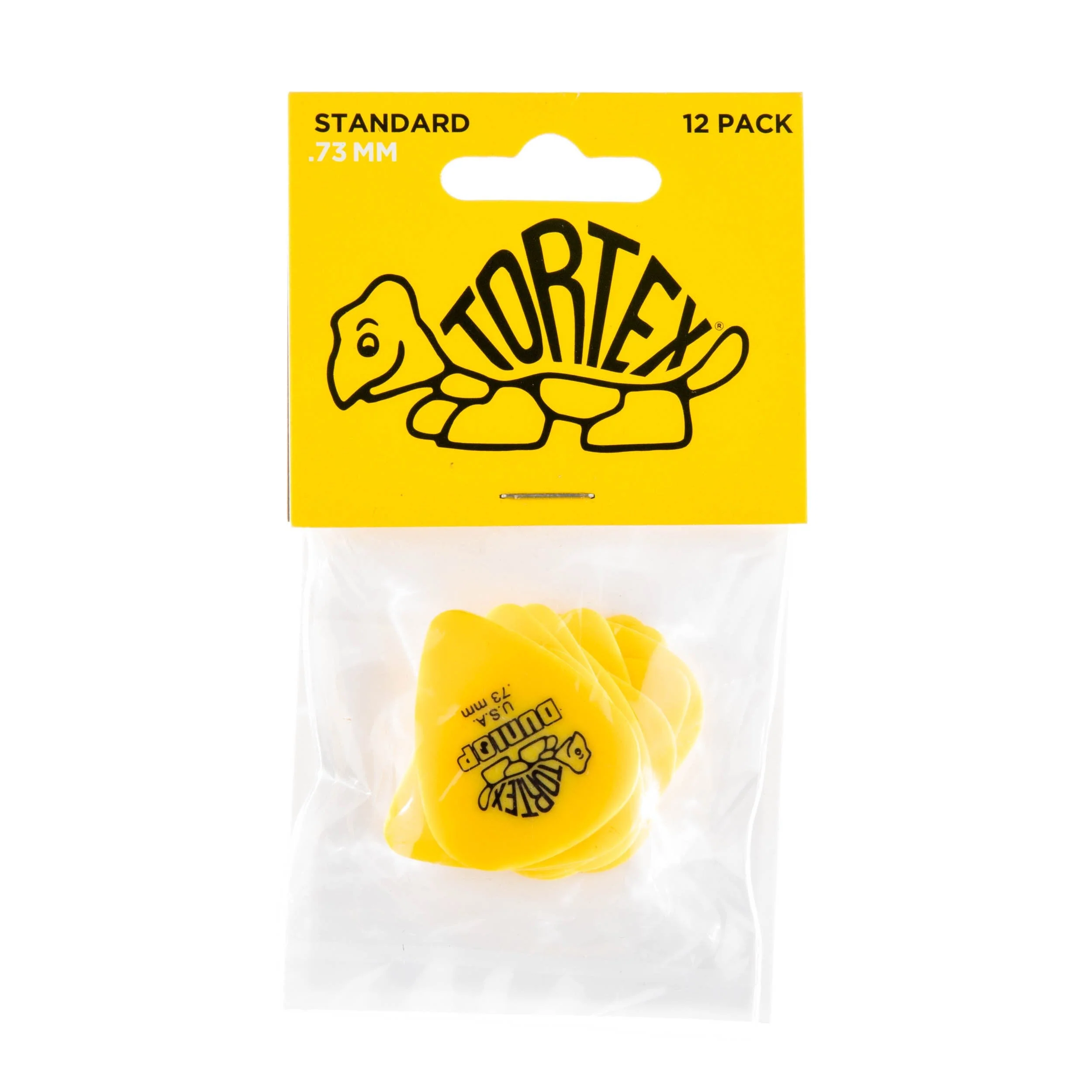 Dunlop Tortex Standard .73mm Yellow Guitar Pick, 12 Pack - Image 4