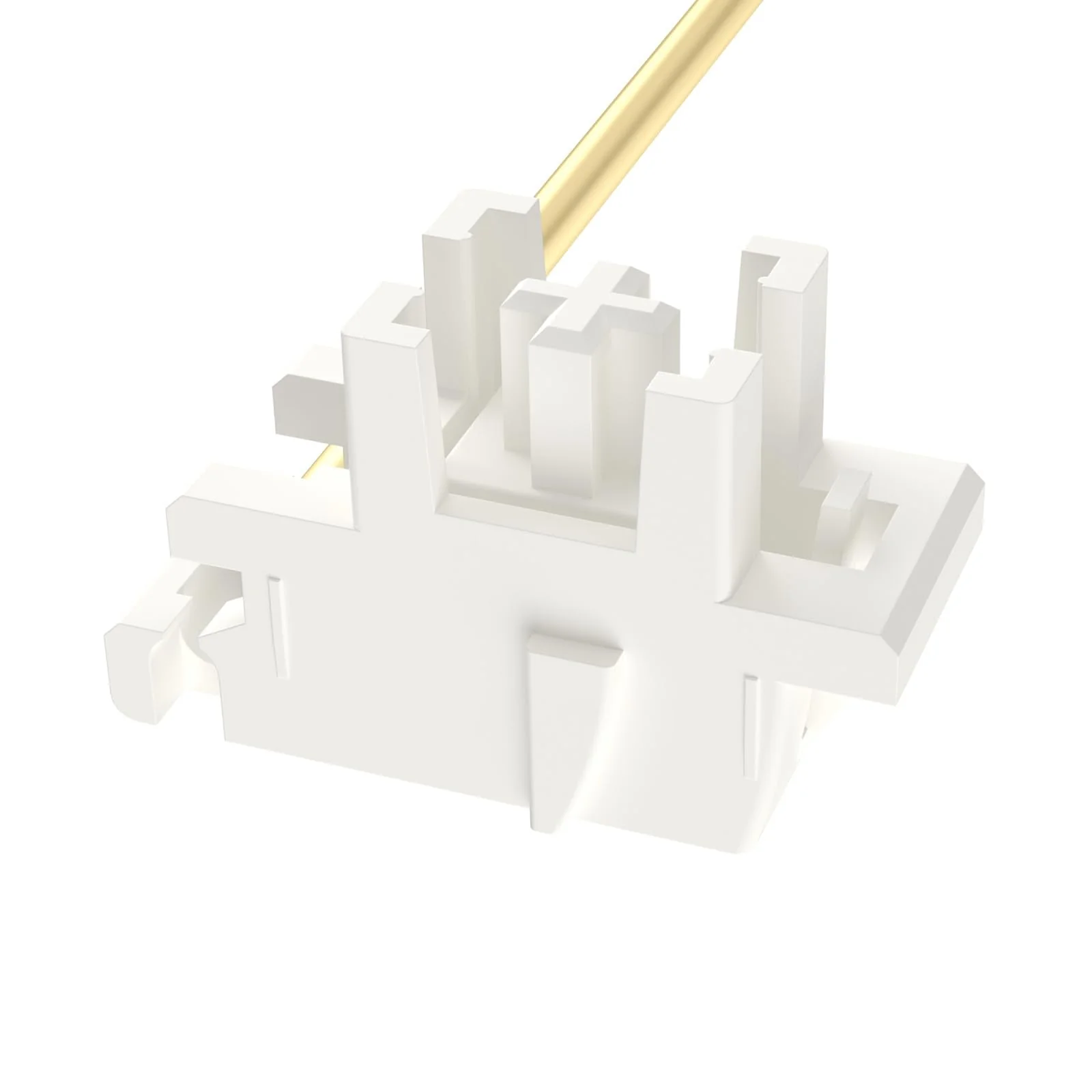 DUROCK Plate Mount Stabilizer V3, Innovative Pre-Clipped Stem for Minimum Wire Wobble 2U 6.25U 7U Keyboard Stabilizers (V3 Cream Gold 80% Kit) V3 Plate Cream Gold - Image 2