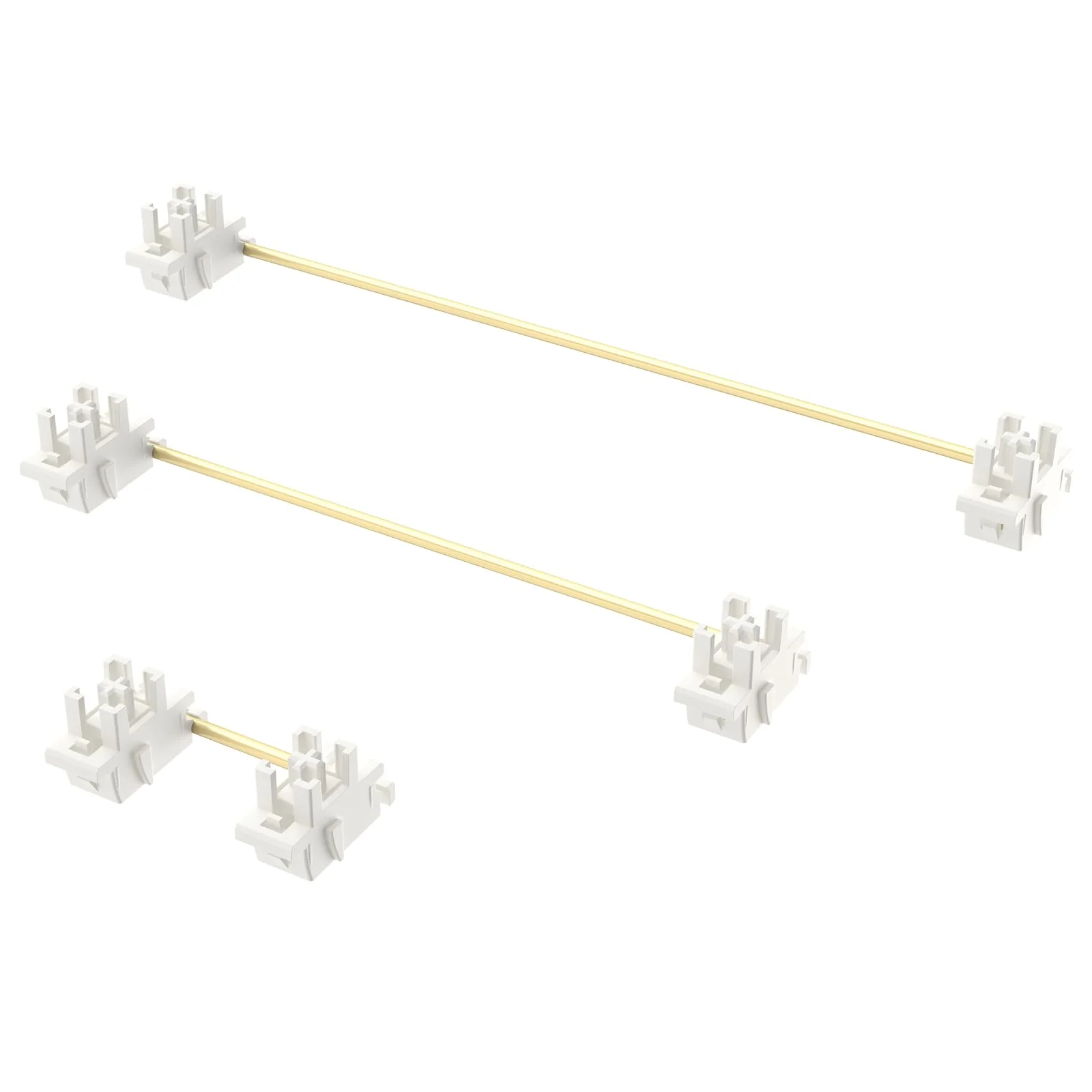 DUROCK Plate Mount Stabilizer V3, Innovative Pre-Clipped Stem for Minimum Wire Wobble 2U 6.25U 7U Keyboard Stabilizers (V3 Cream Gold 80% Kit) V3 Plate Cream Gold - Image 7